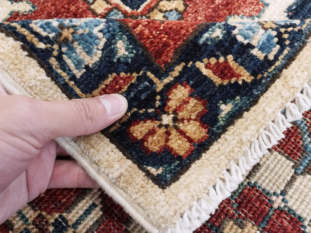 6x9 Ft Red & Beige Serapi Rug - Oriental Area Rug - Floral Design
