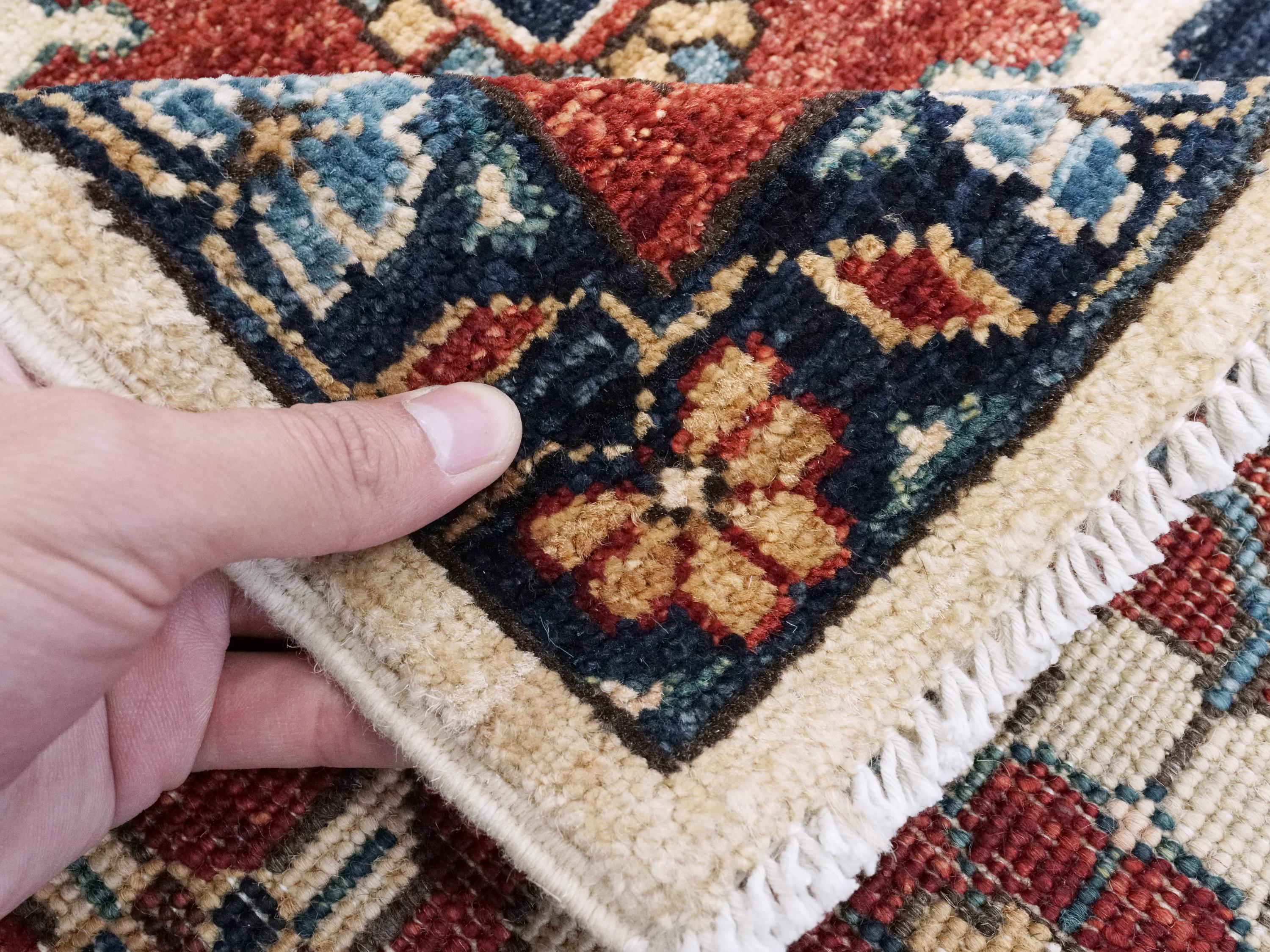 6x9 Ft Red & Beige Serapi Rug - Oriental Area Rug - Floral Design