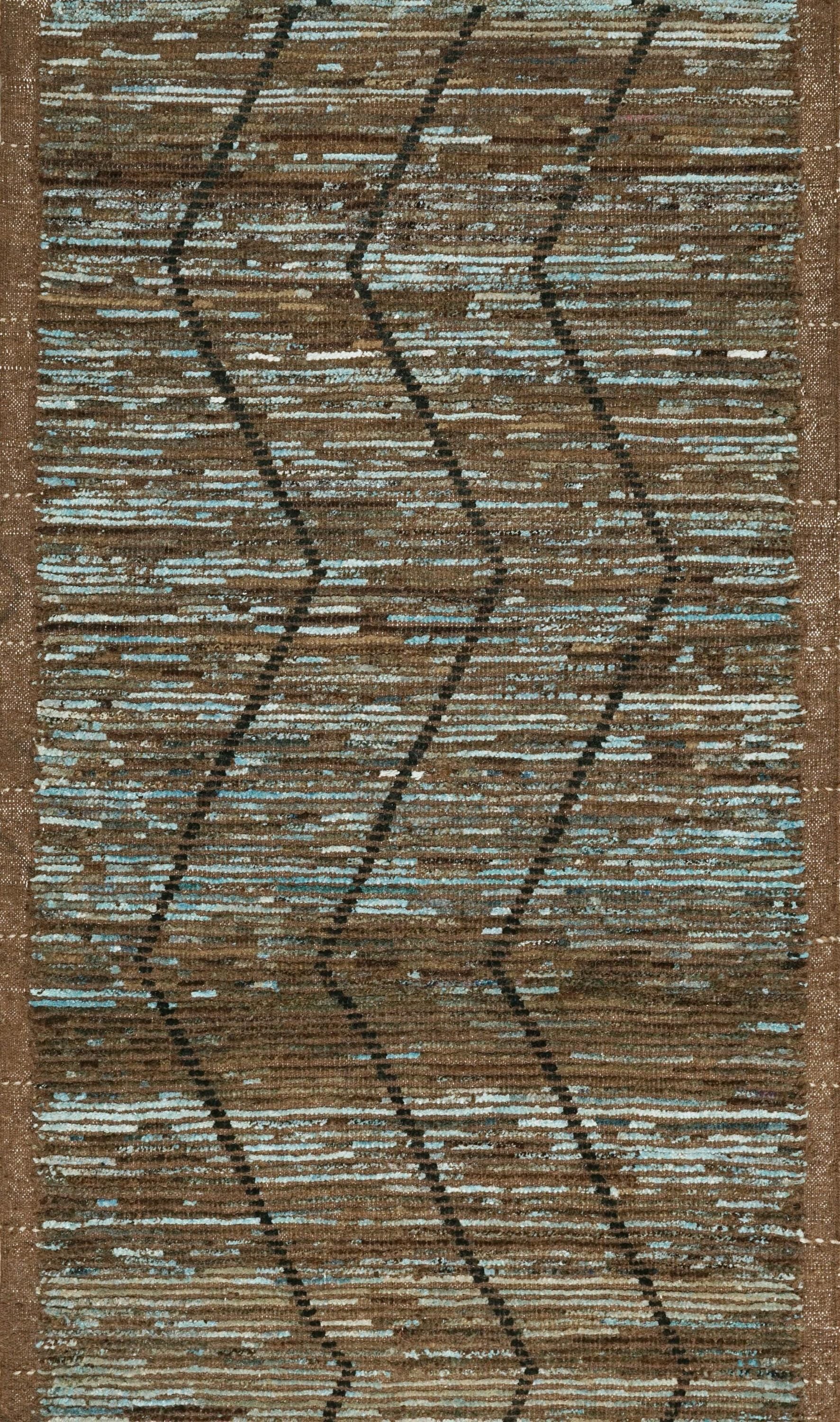 3x5 Ft Coral Blue Moroccan Rug - Afghan Wool Rug