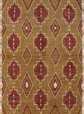 6x9 Ft Brown & Red Moroccan Rug - Handmade Afghan Rug - Tribal Design