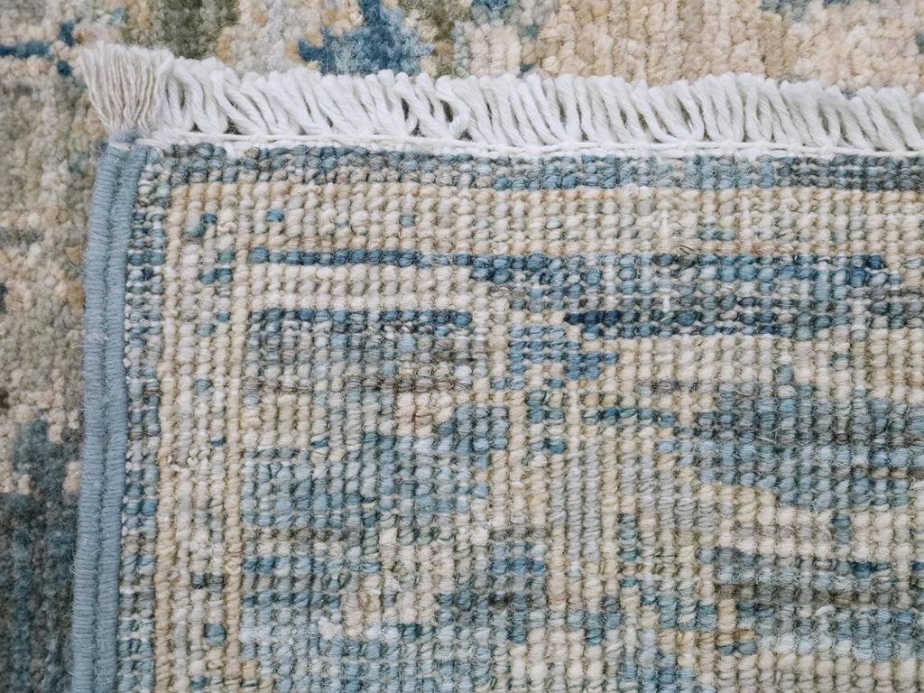 3x5 Ft Blue & Green Serapi Rug - Oriental Wool Rug - Floral Design