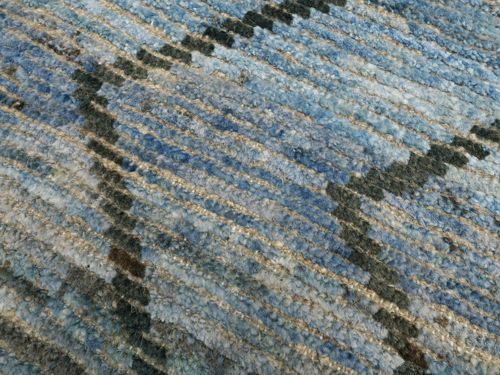 3x5 Ft Blue Moroccan Rug - Hand Knotted Area Rug
