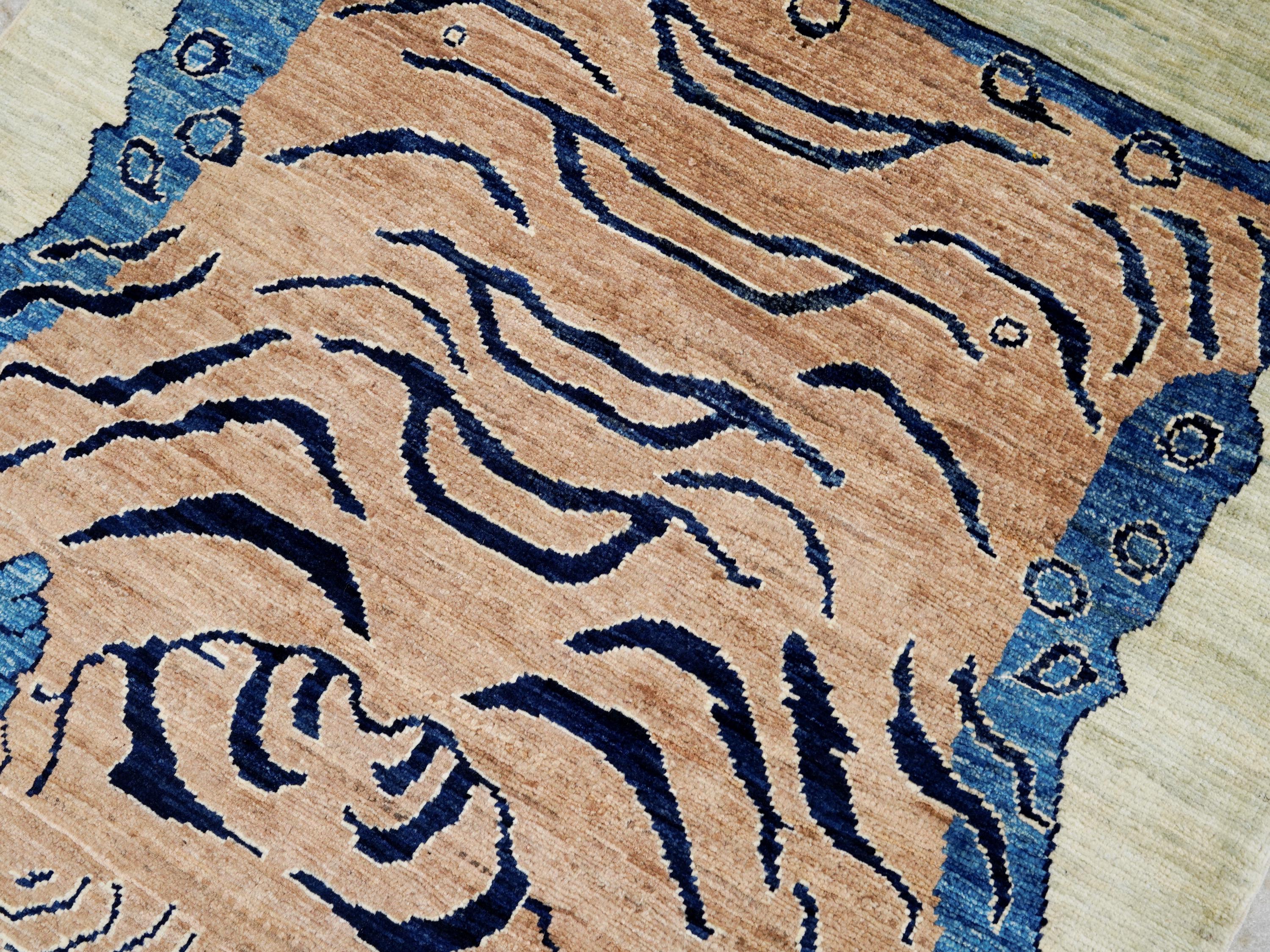 3x5 Ft Tiger Rug - Handmade Afghan Area Rug