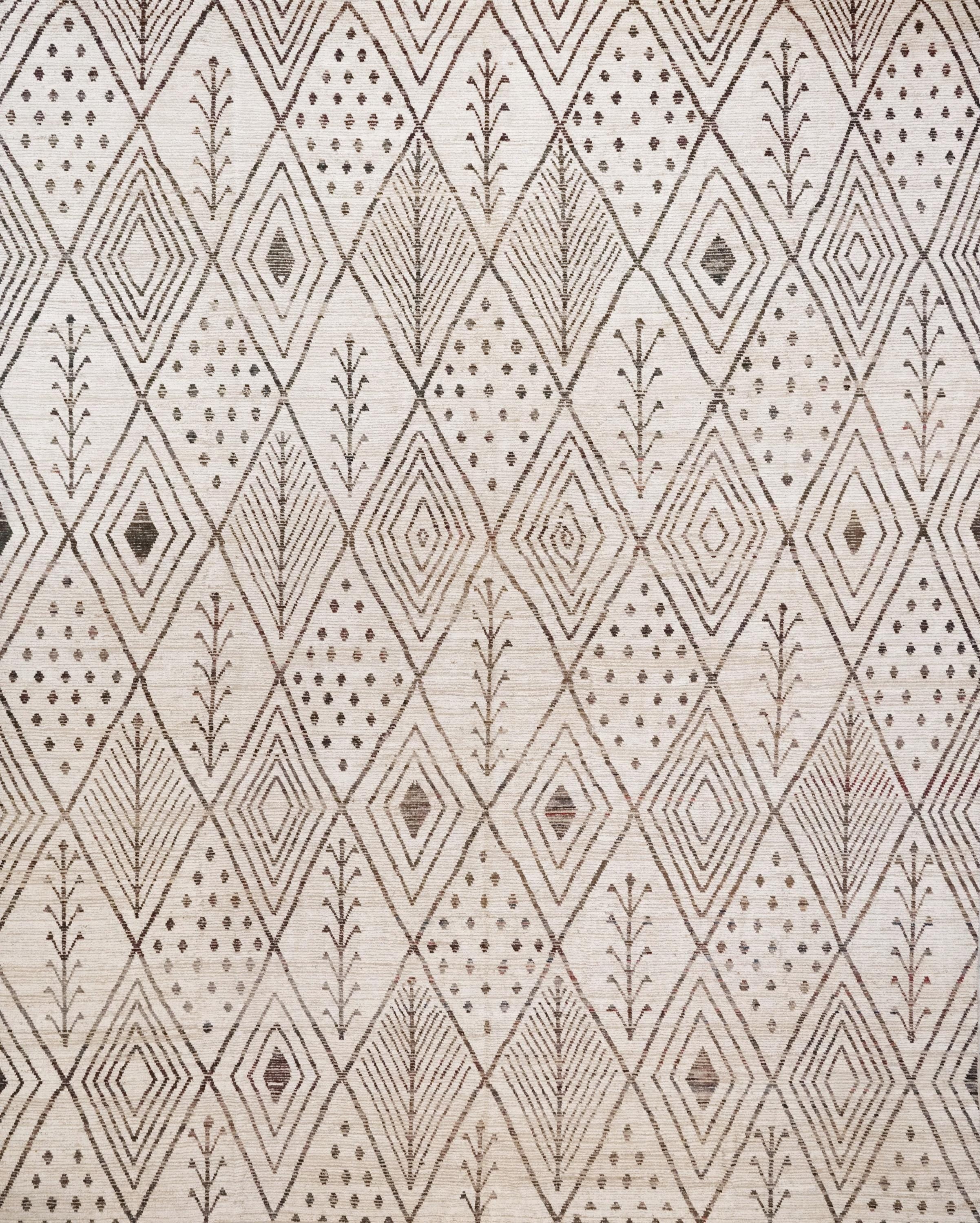 13x16 Ft Beige Moroccan Rug - Afghan Wool Area Rug - Oversize