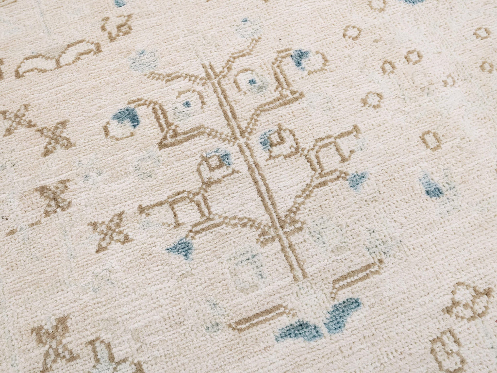 5x8 Ft Handmade Serapi Wool Rug - Beige Vintage Area Rug