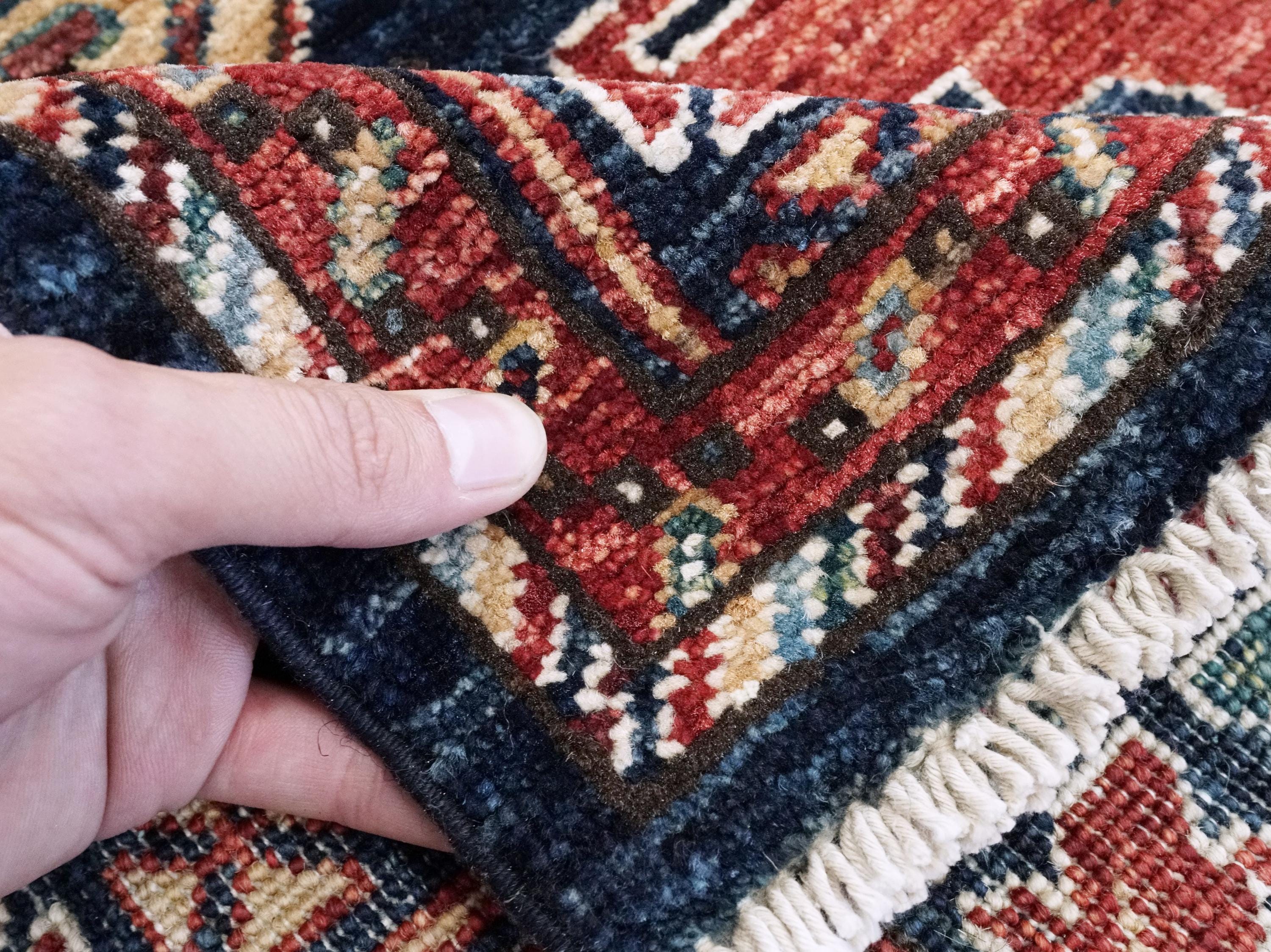 5x7 Ft Blue Heriz Rug - Ghazni Wool Oriental Rug