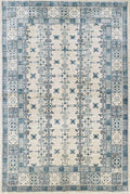 5x8 Ft Blue & White Heriz Rug - Hand Knotted Area Rug