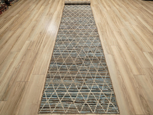 16 Ft Moroccan Runner Rug - Handmade Wool Rug