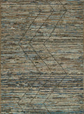 3x5 Ft Dark Blue Moroccan Rug - Hand Knotted Area Rug