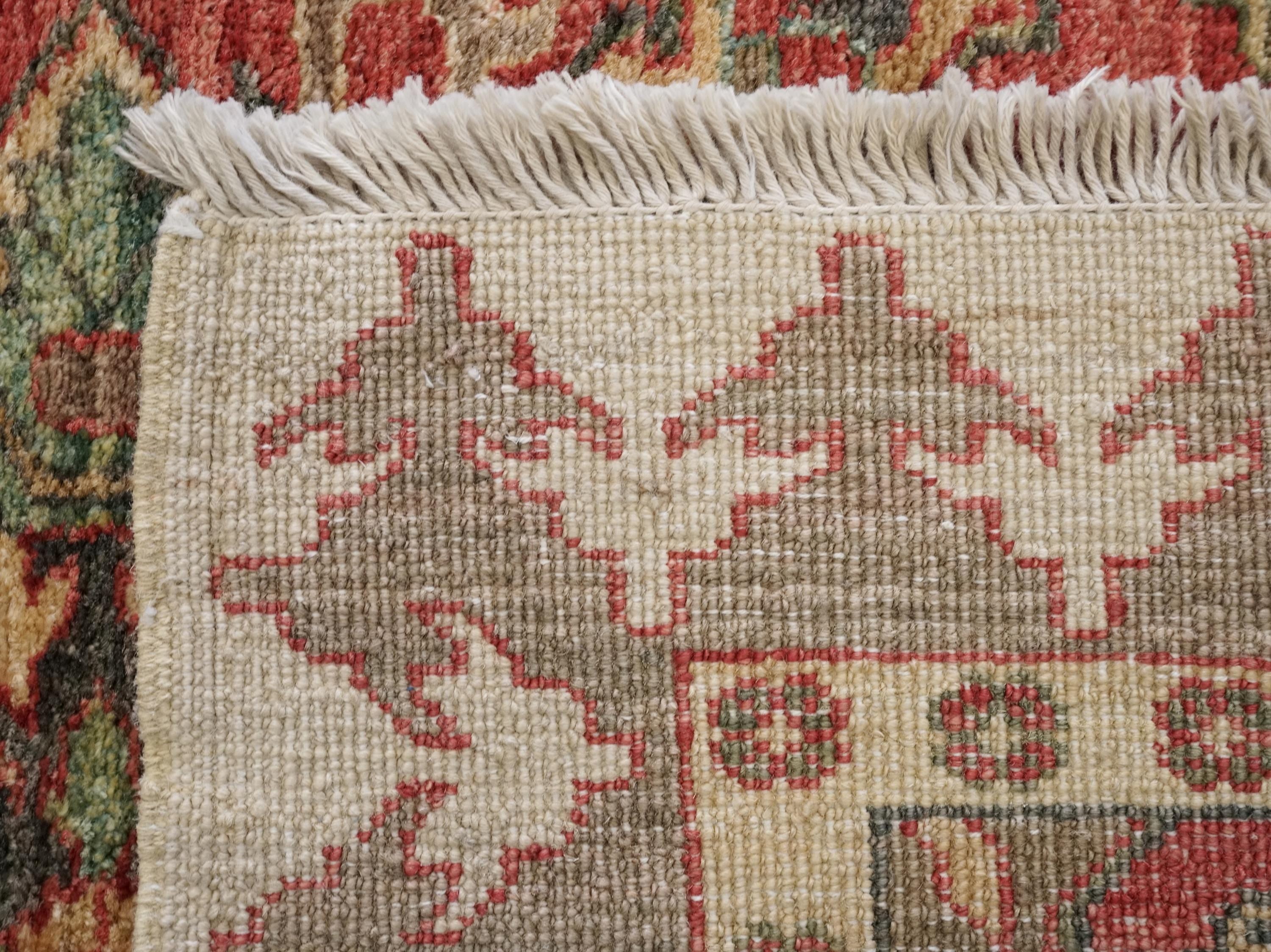 2x3 Ft Hand Knotted Red Bidjar Rug - Ghazni Wool Persian Rug