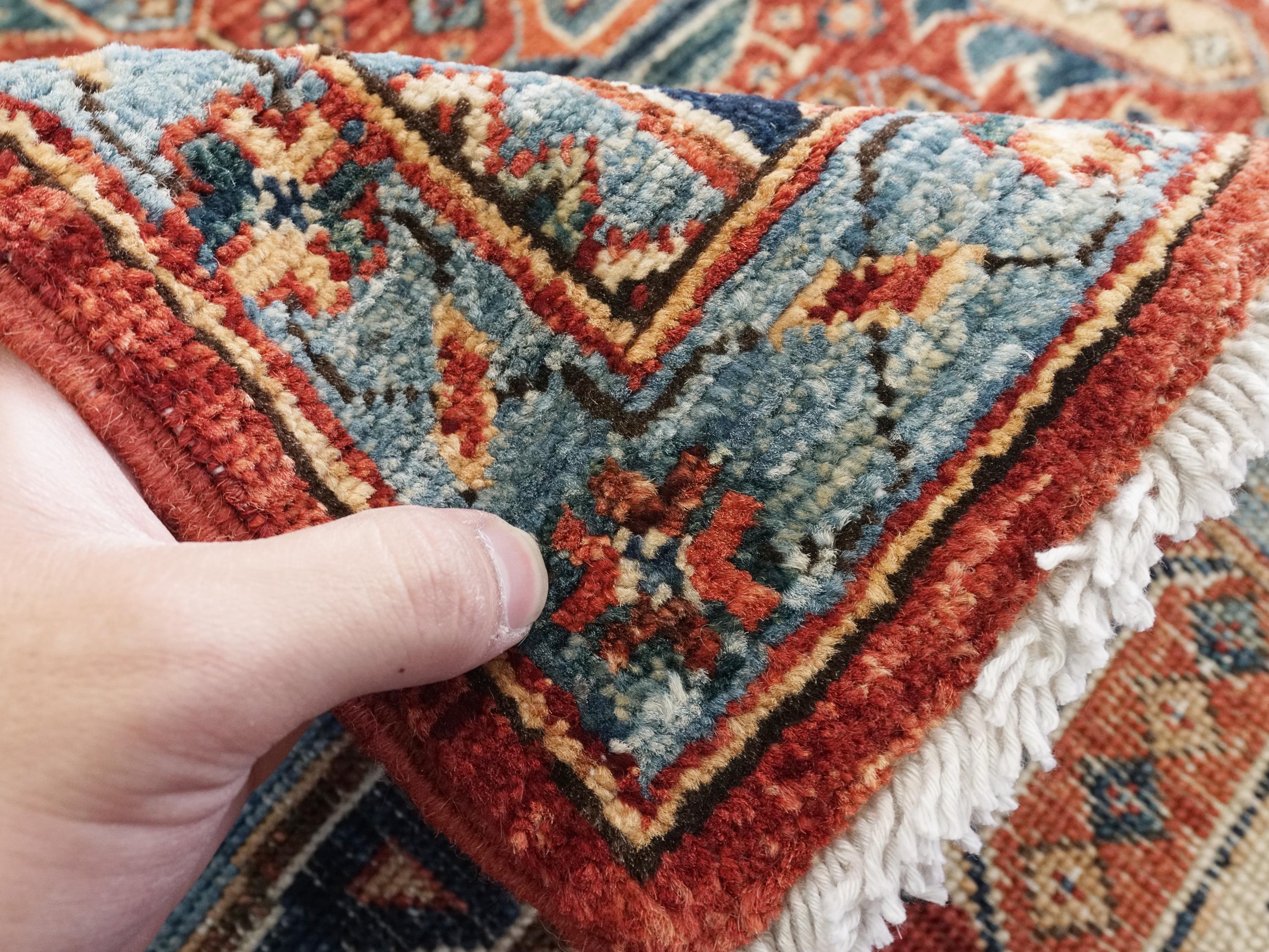 5x7 Ft Hand Knotted Red Serapi Rug - Ghazni Wool Oriental Rug