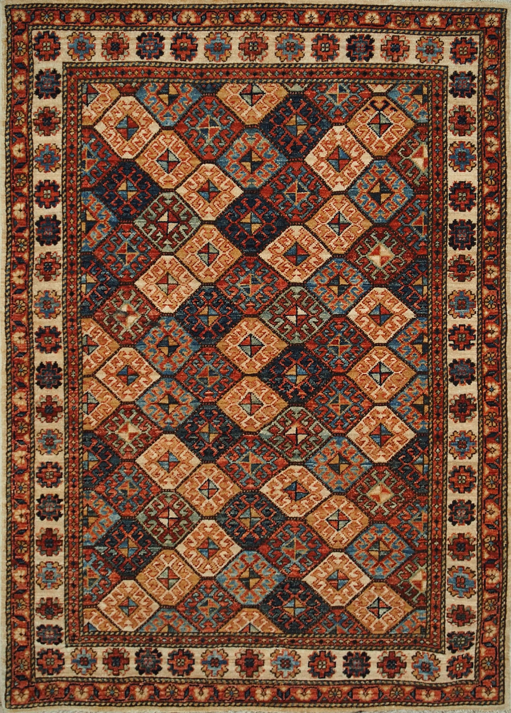 3x5 Ft Orange Heriz Rug - Oriental Accent Rug