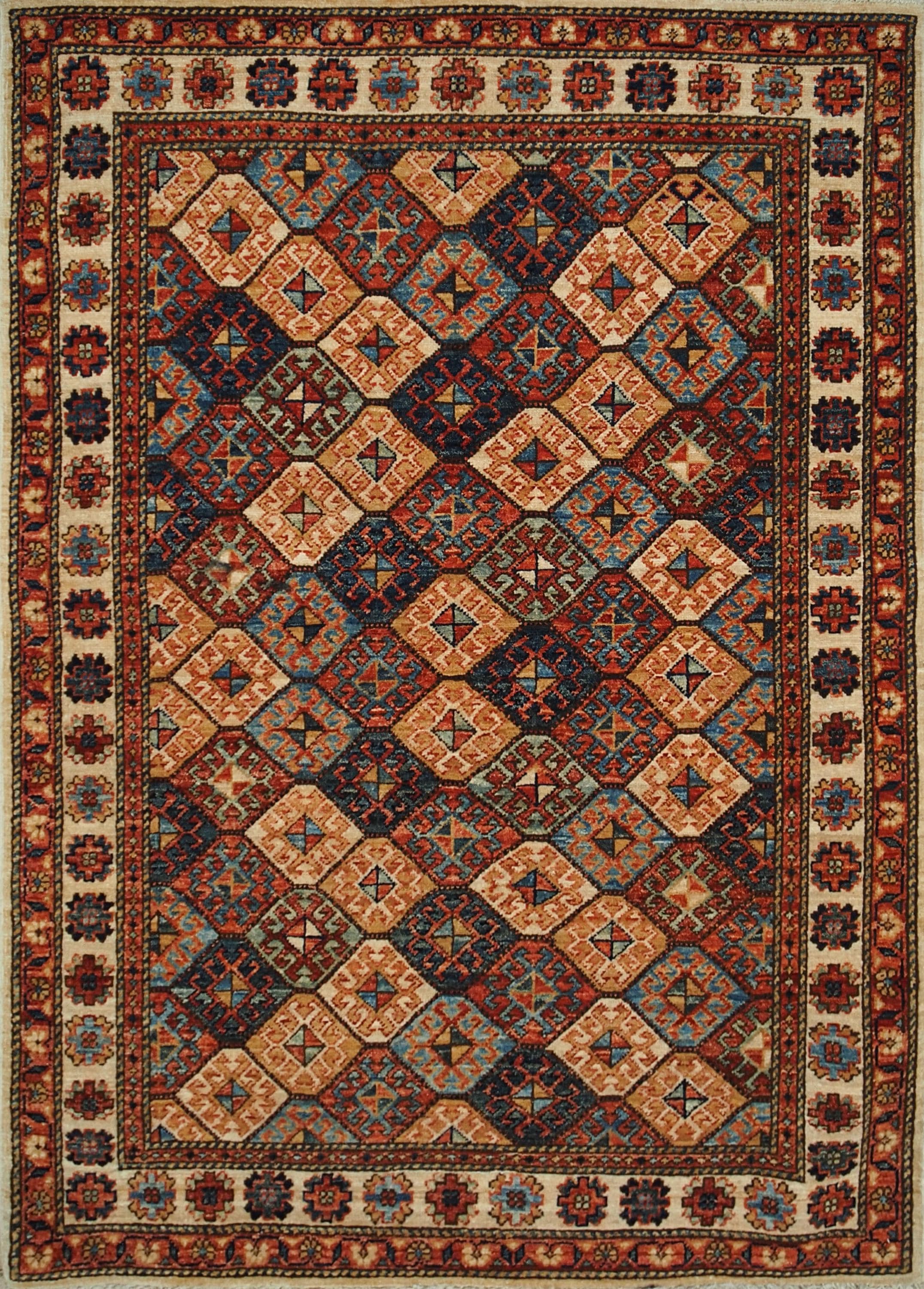 3x5 Ft Orange Heriz Rug - Oriental Accent Rug