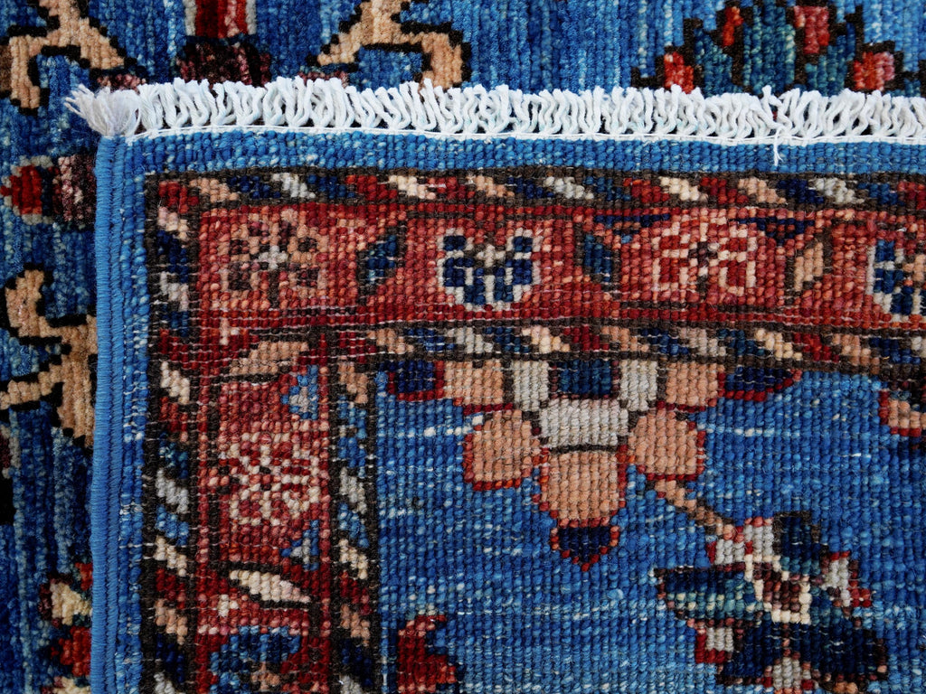 3x5 Ft Blue Serapi Rug - Handmade Afghan Area Rug