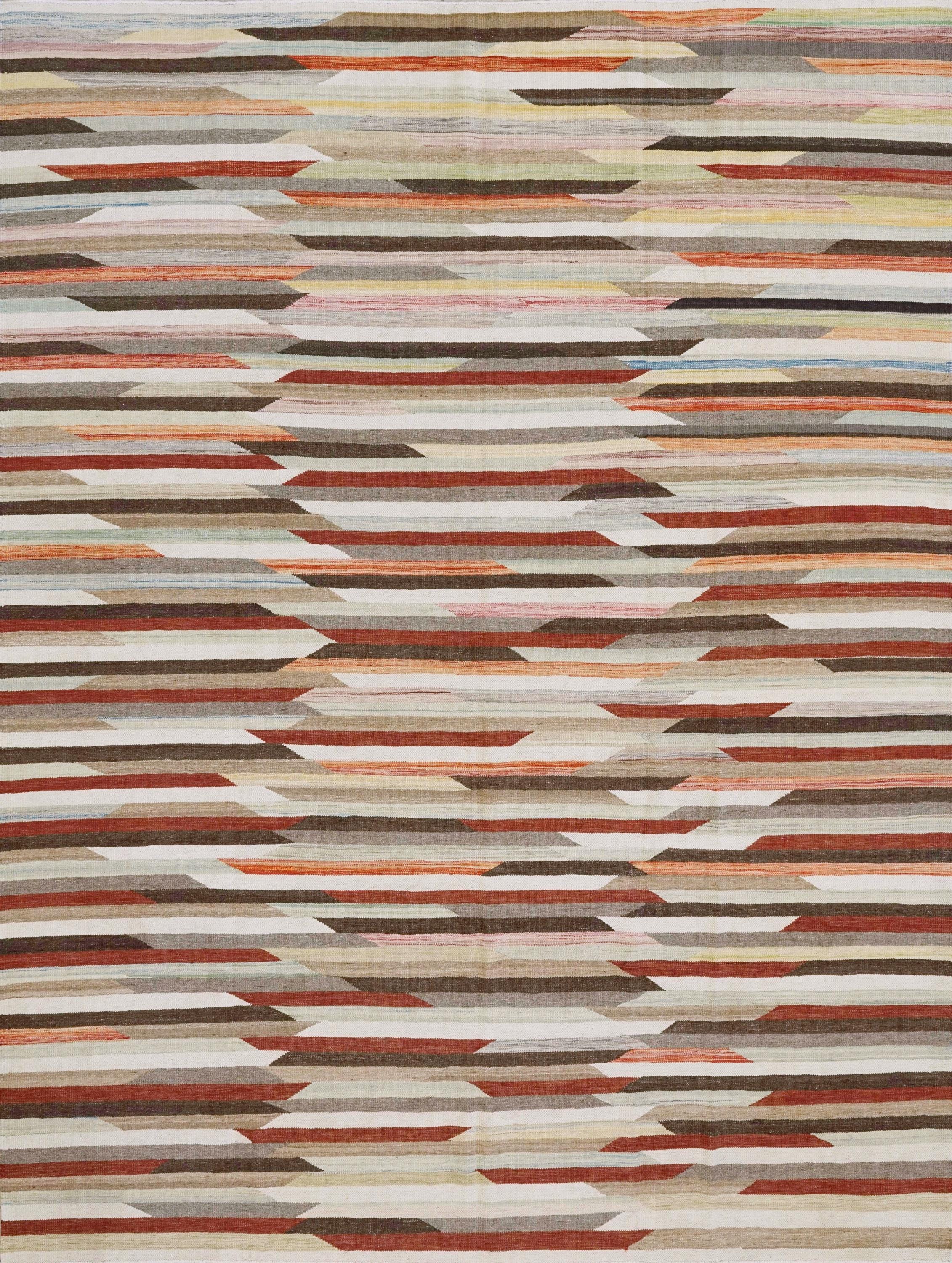 Large 9x12 Kilim Rug – Handwoven Flatweave Wool Area Rug
