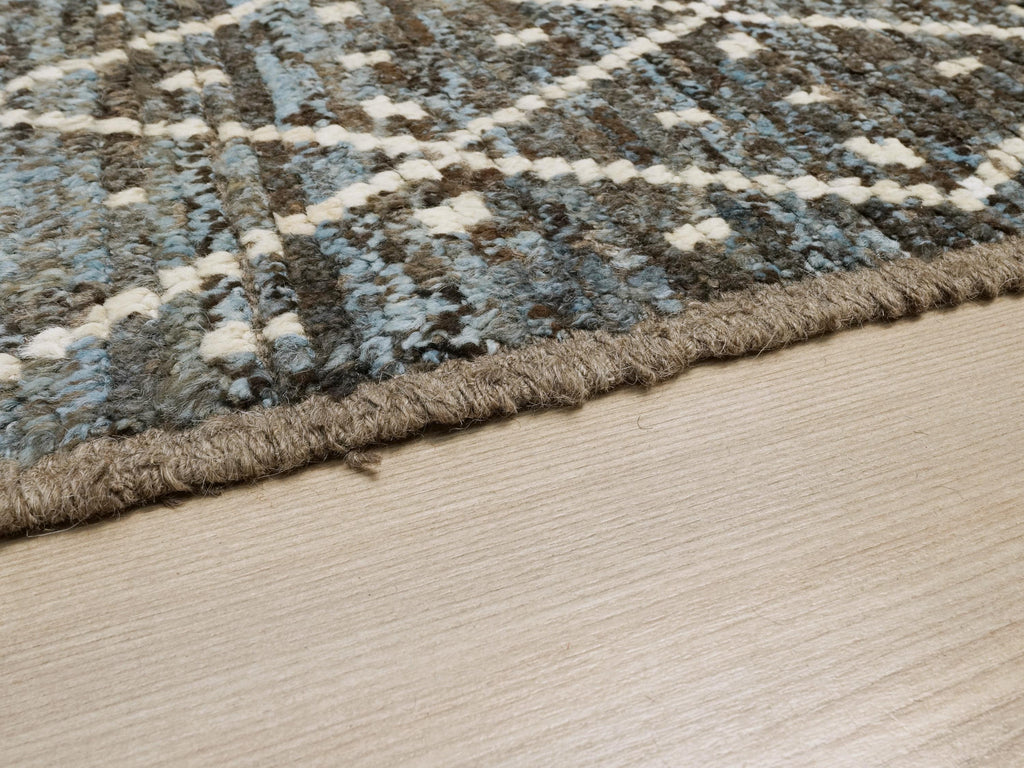 6x9 Ft Blue Moroccan Rug - Afghan Handmade Area Rug