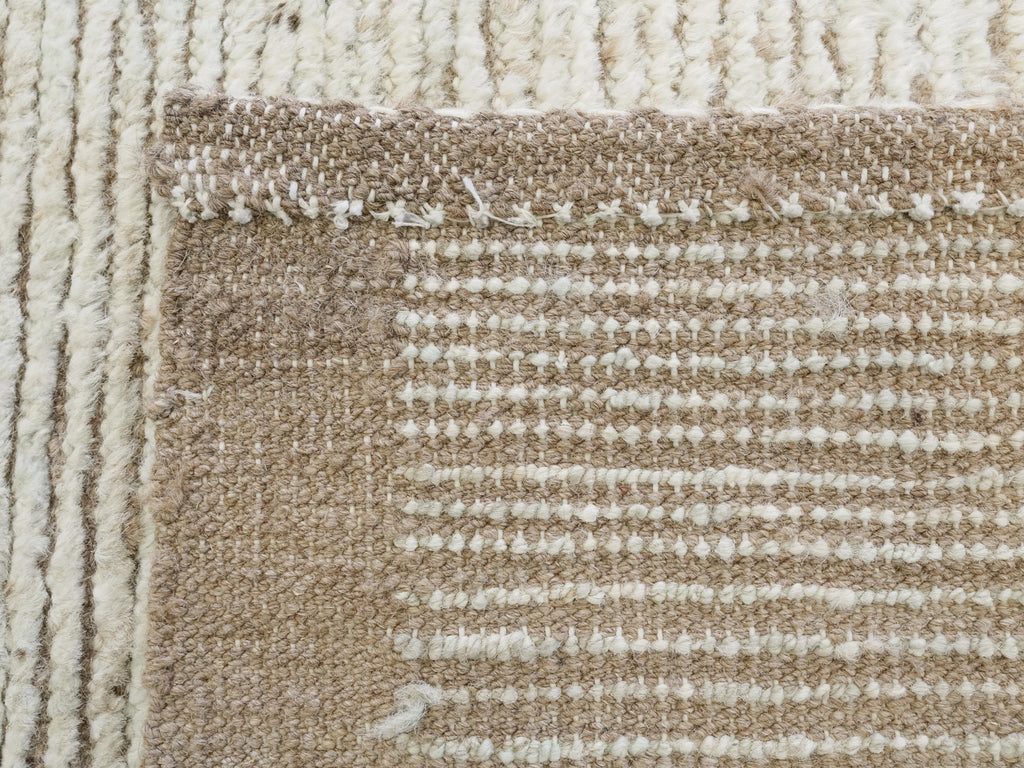 10 Ft Blue Moroccan Wool Runner Rug - Hand Knotted Hallway Rug