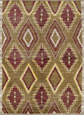 6x9 Ft Brown & Red Moroccan Rug - Hand Knotted Tribal Design