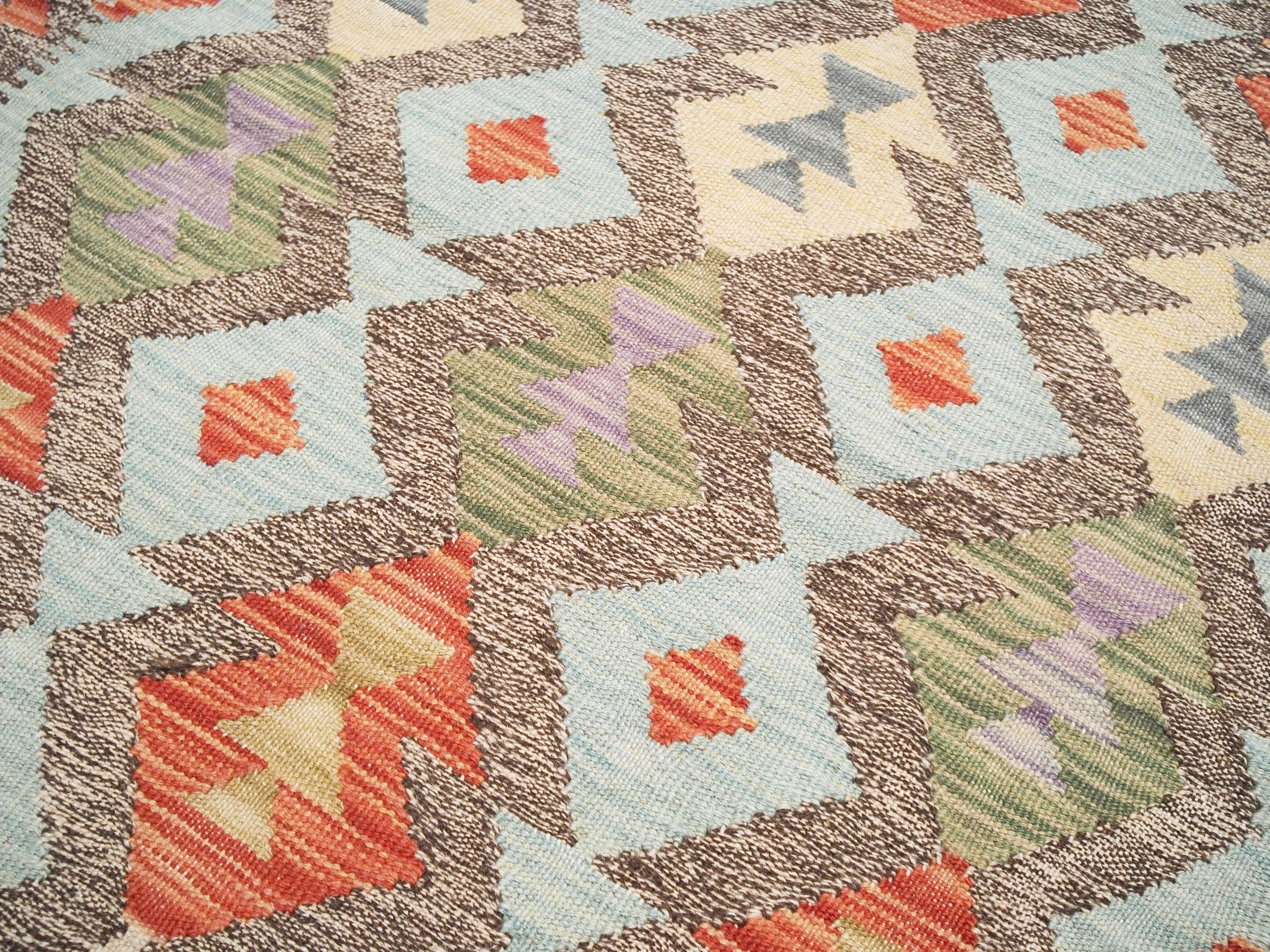 4x6 Ft Red Maimana Kilim Rug - Afghan Flat Weave