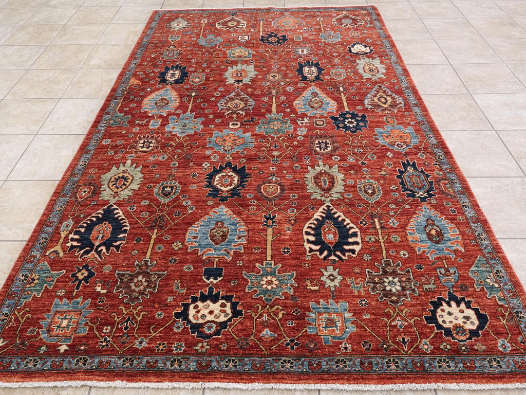 6x9 Ft Red Bidjar Rug - Hand Knotted Oriental Area Rug