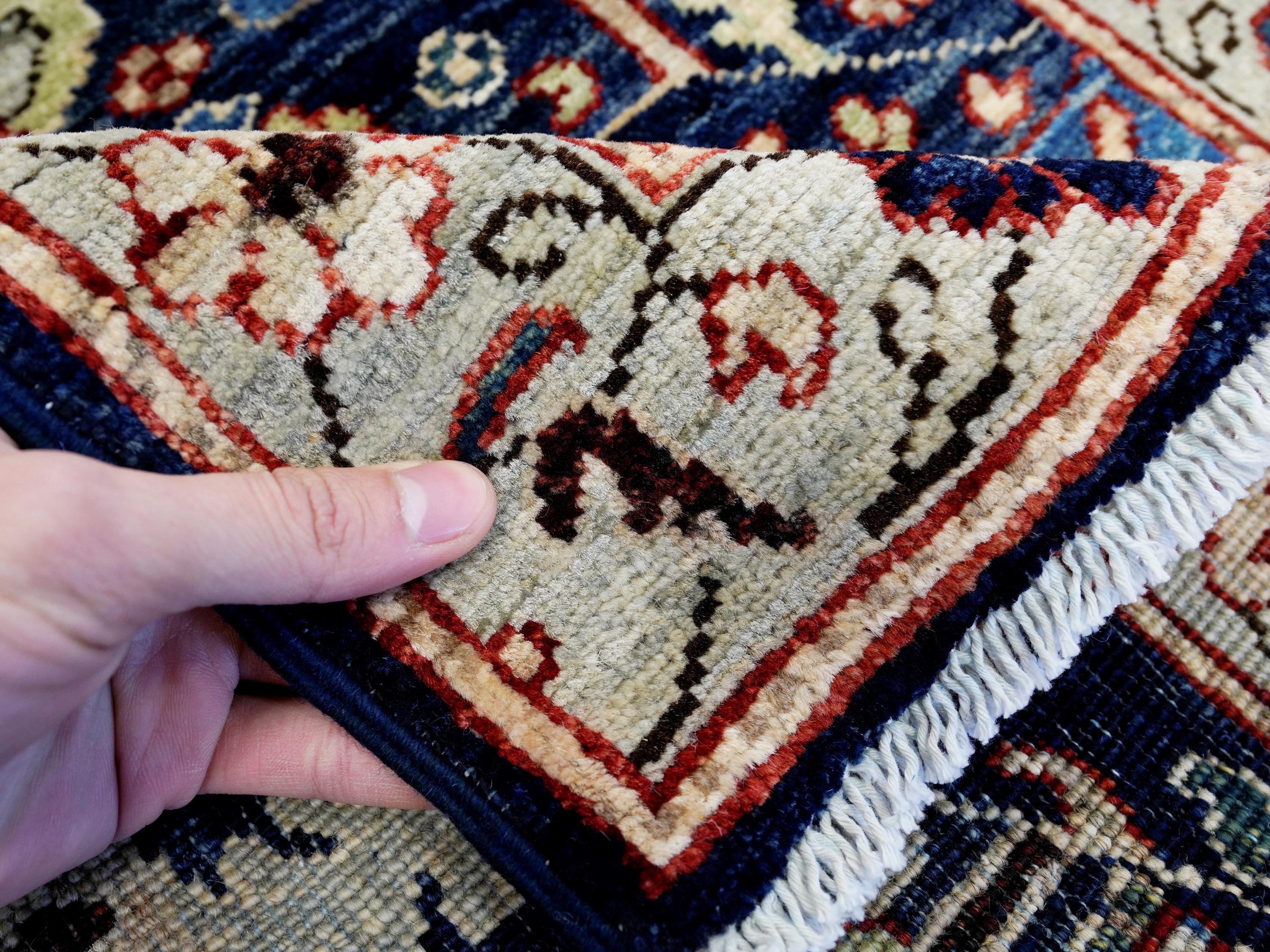 10 Ft Blue Bidjar Runner Rug - Hand Knotted Hallway Rug - Persian Design