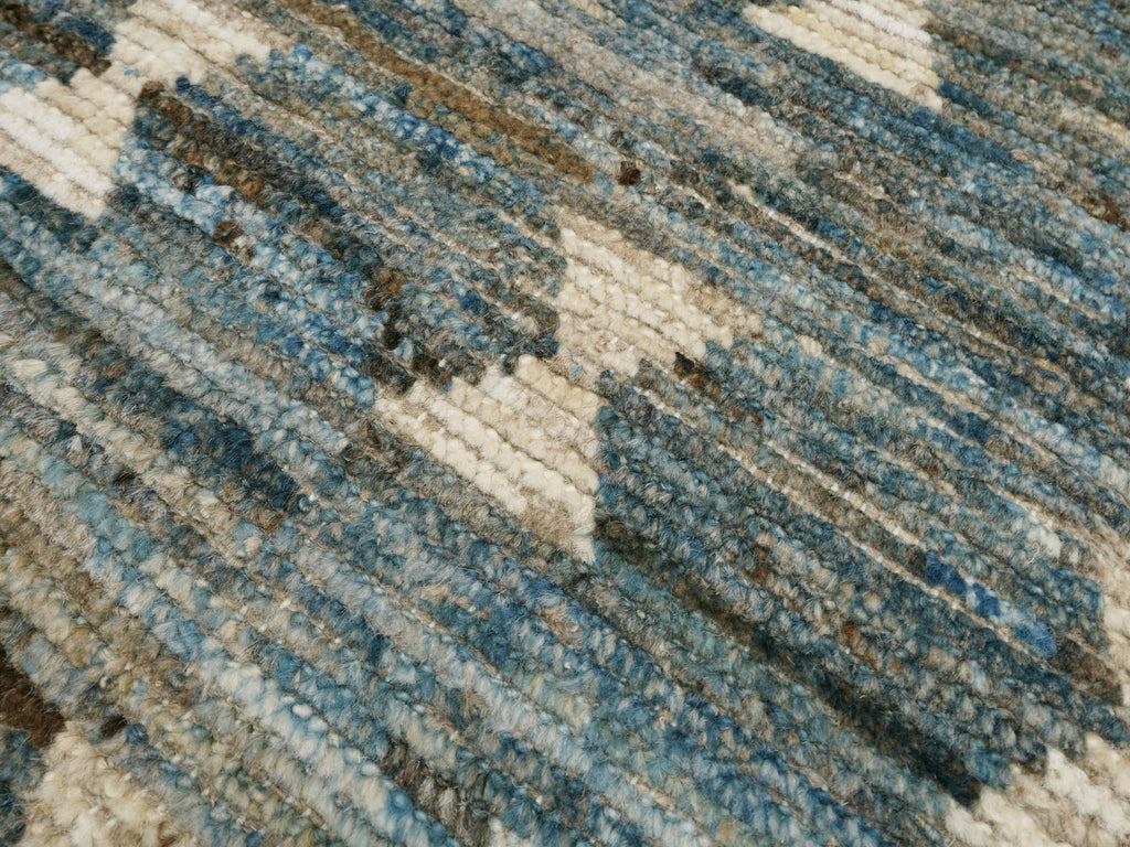3x5 Ft Blue Moroccan Rug - Afghan Wool Tribal Rug