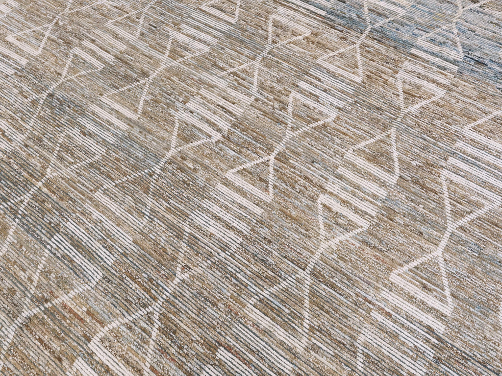 9x12 Ft Brown Moroccan Rug - Area Rug - Contemporary Design