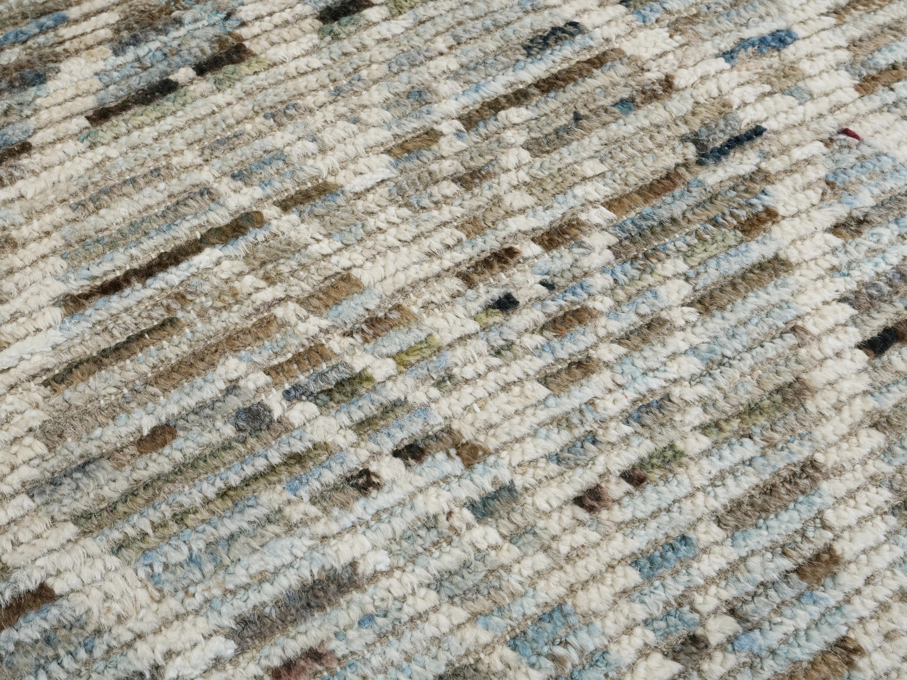 10 Ft Light Blue Moroccan Runner Rug - Afghan Handmade Wool