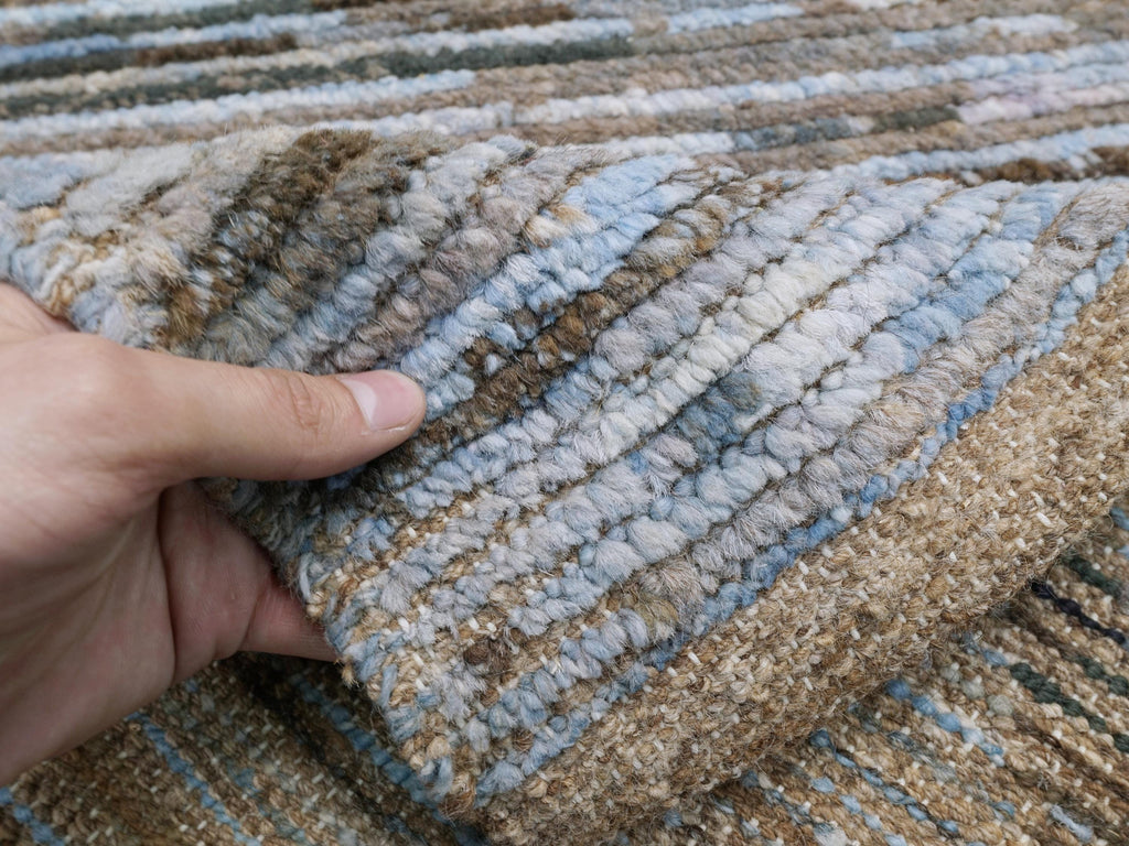 8x10 Ft Blue Moroccan Rug - Hand Knotted Area Rug