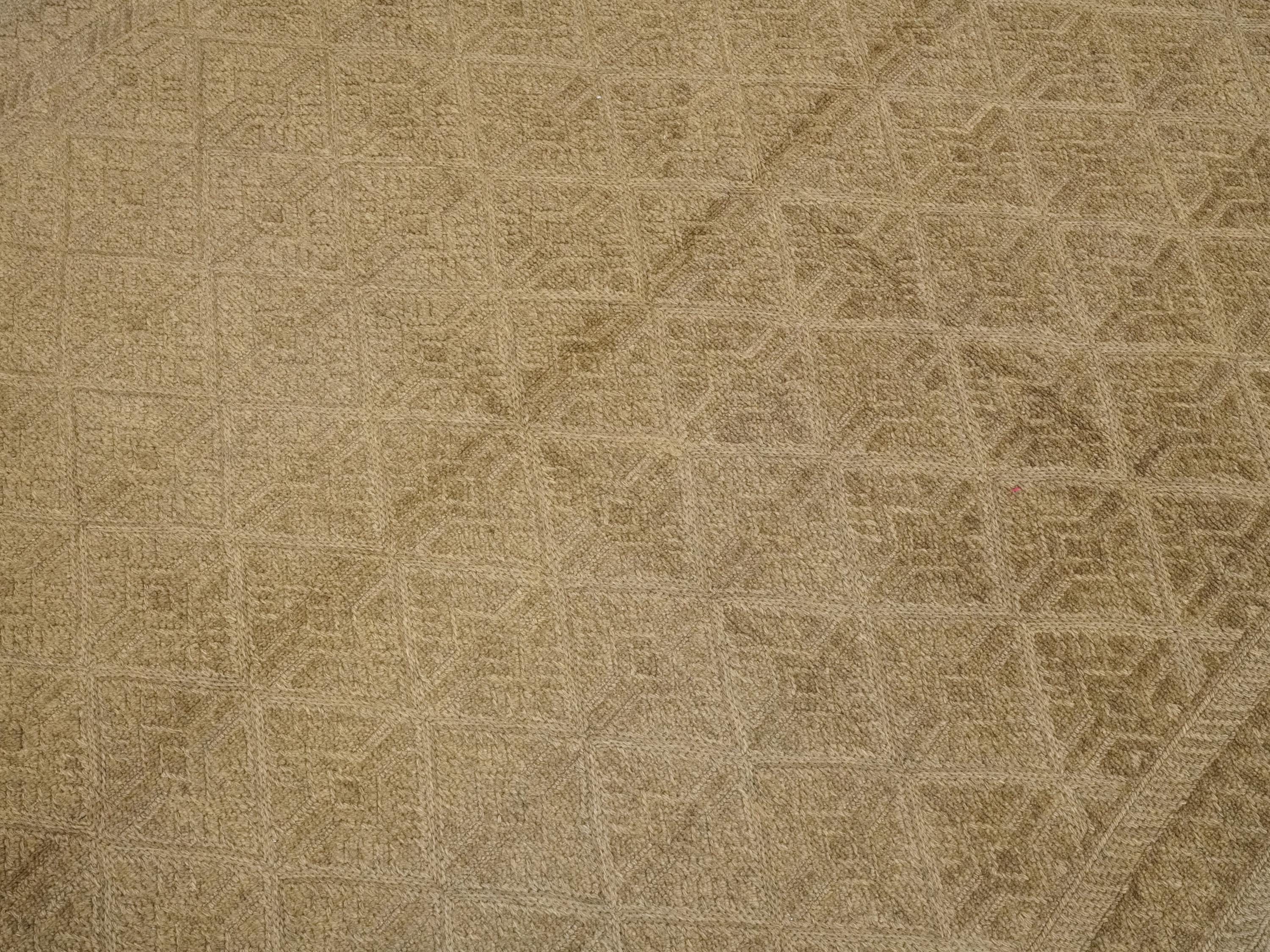 5x6 Ft Vintage Brown Tribal Kilim Rug - Hand Knotted Wool Area Rug