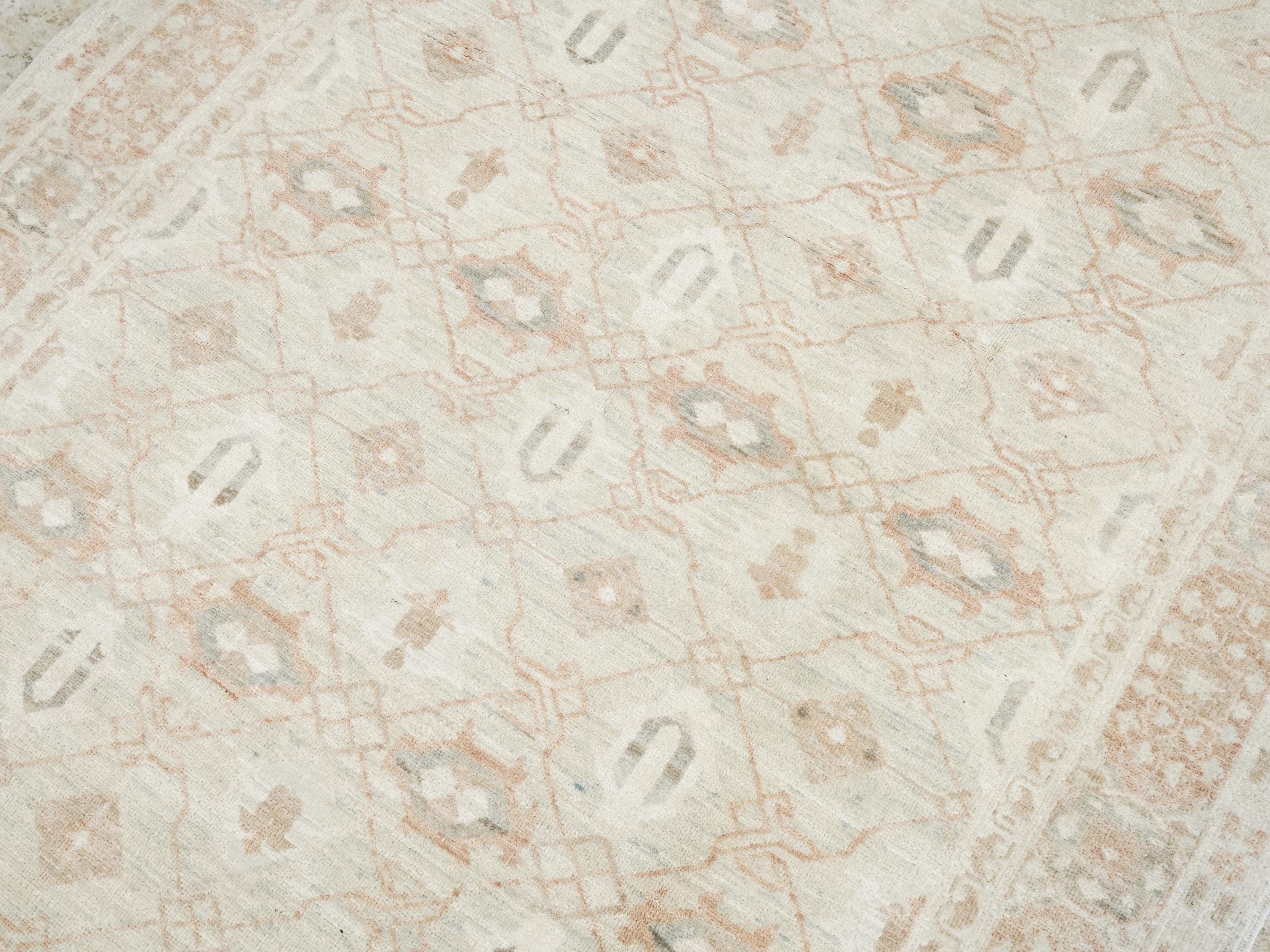4x6 Ft Beige Heriz Rug - Handmade Vintage Oriental Rug
