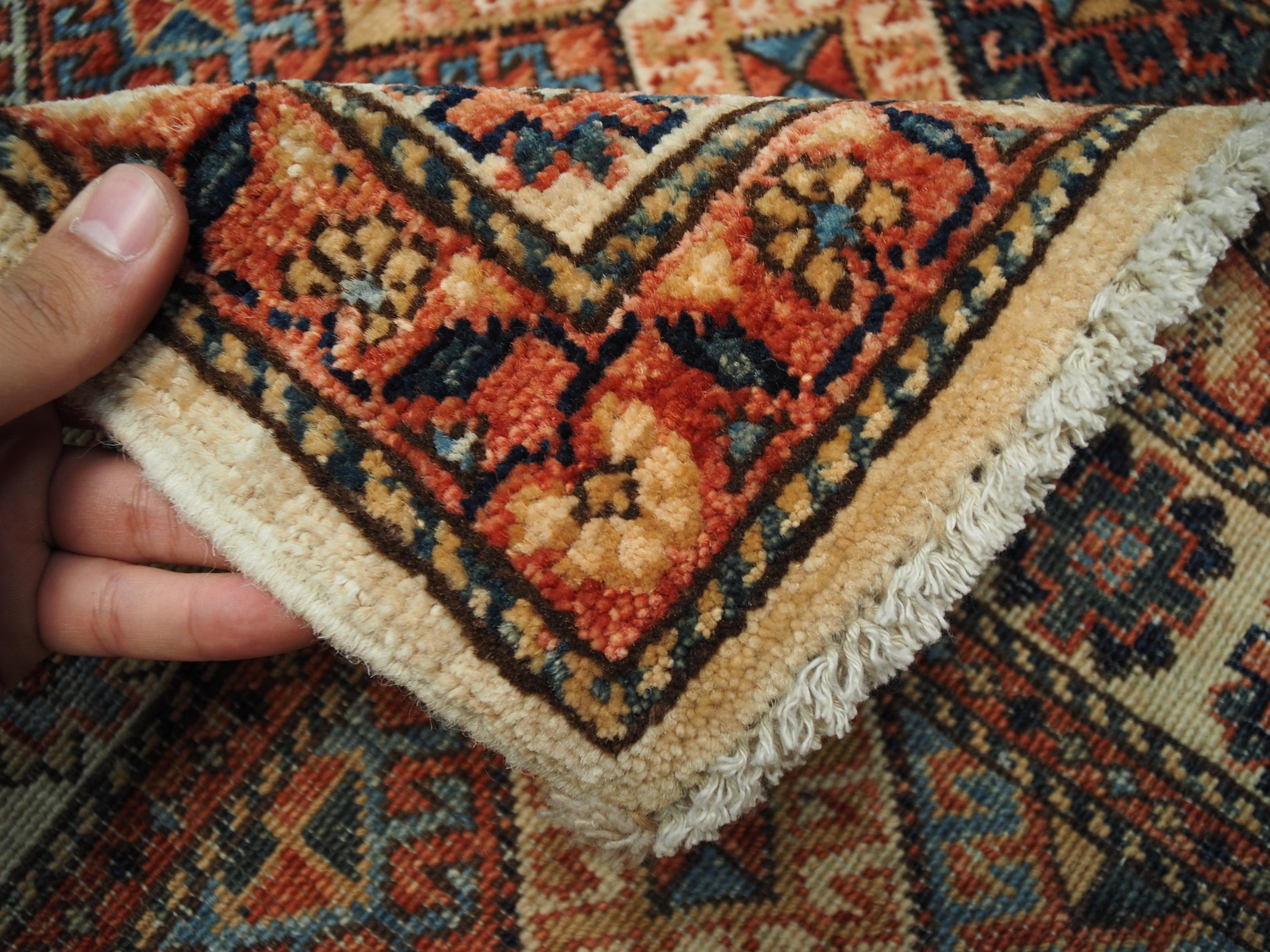 3x5 Ft Orange Heriz Rug - Oriental Accent Rug