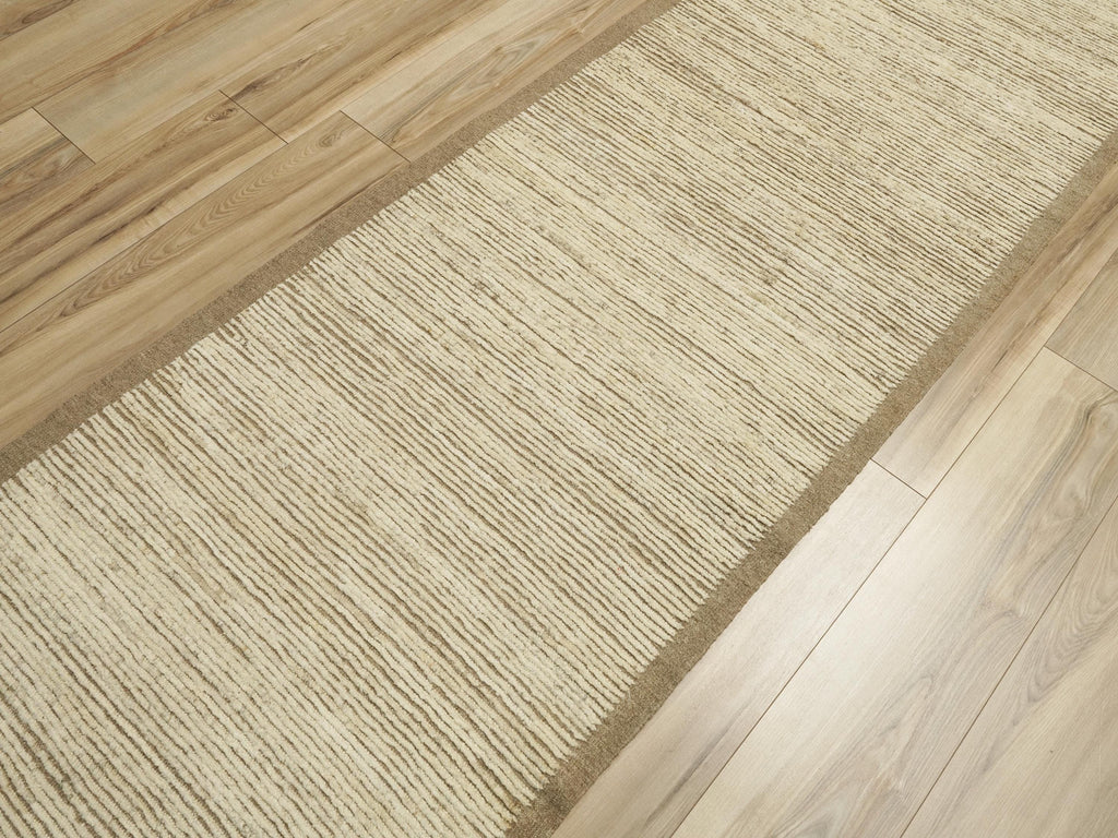 16 Ft Beige Moroccan Runner Rug - Afghan Handmade Rug