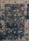 6x9 Ft Blue Serapi Rug - Hand Knotted Afghan Area Rug