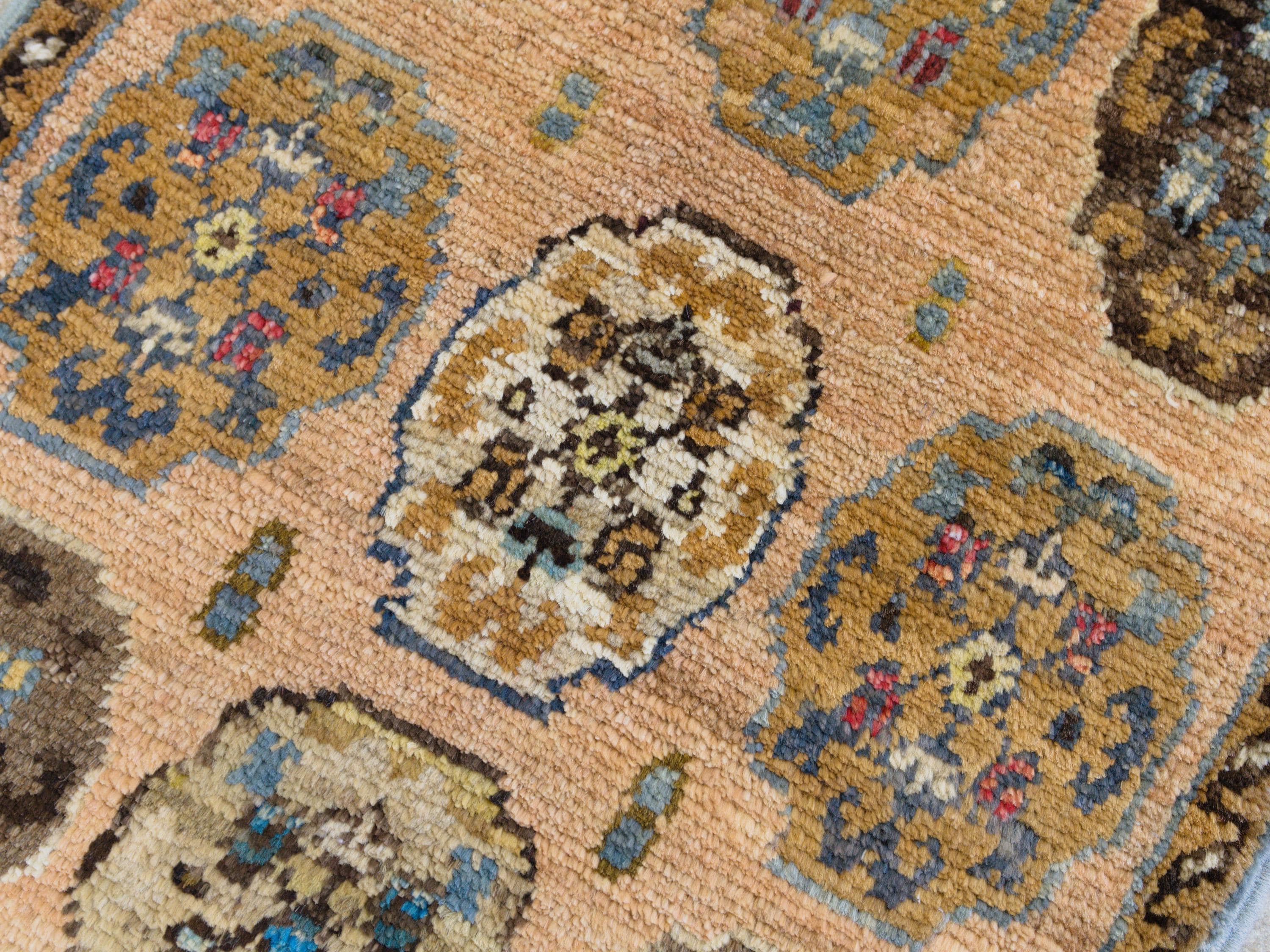 1x2 Ft Pale Beige Ersari Rug - Wool Accent Rug