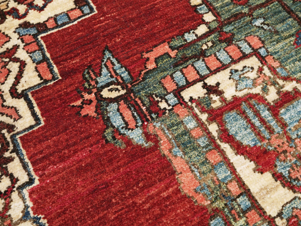 6x9 Ft Red Bidjar Rug - Oriental Wool Area Rug