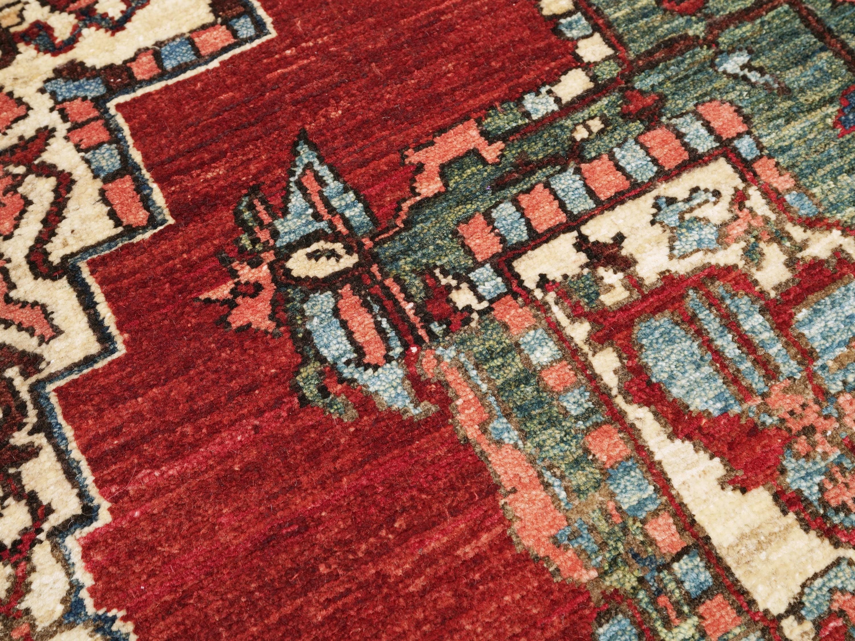 6x9 Ft Red Bidjar Rug - Oriental Wool Area Rug