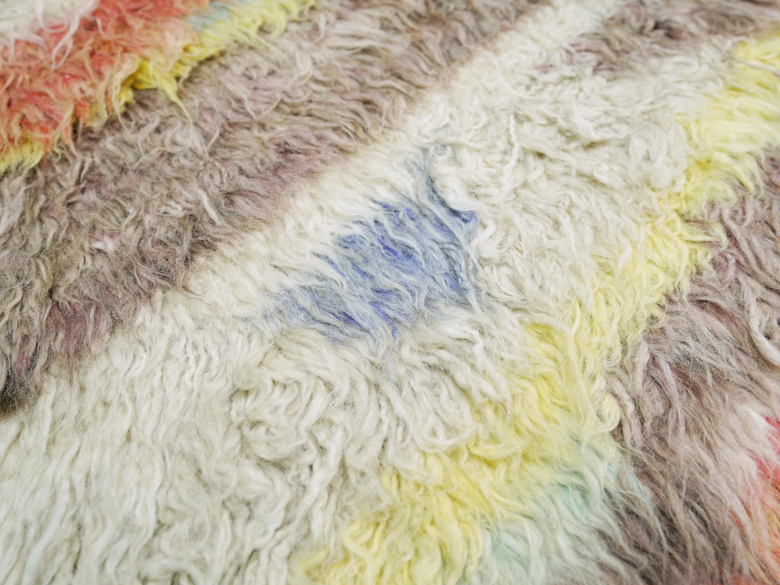 5x6 Multicolor Moroccan Rug - Hand Knotted Wool Area Rug