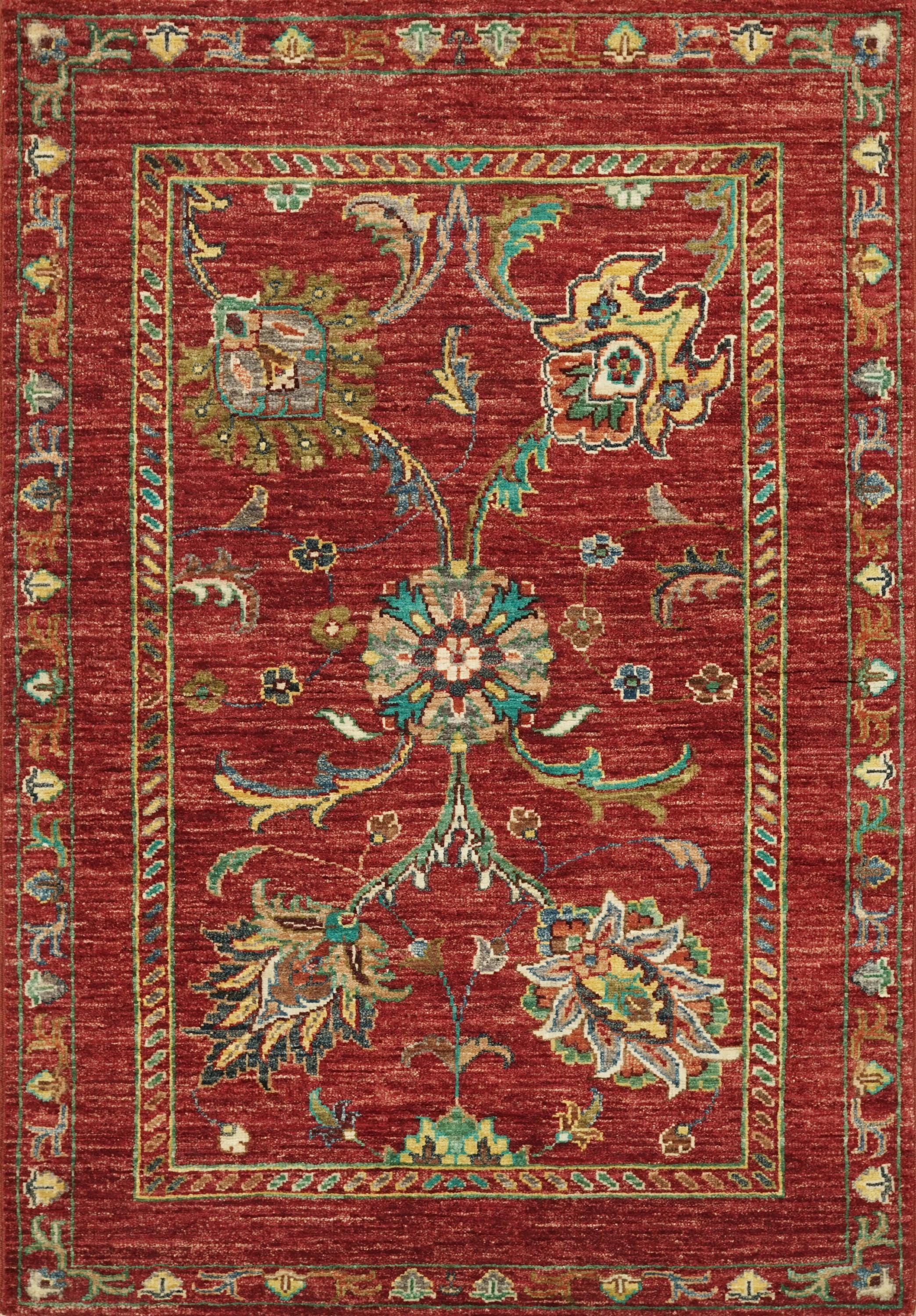 3x4 Ft Red Serapi Rug - Handmade Afghan Area Rug