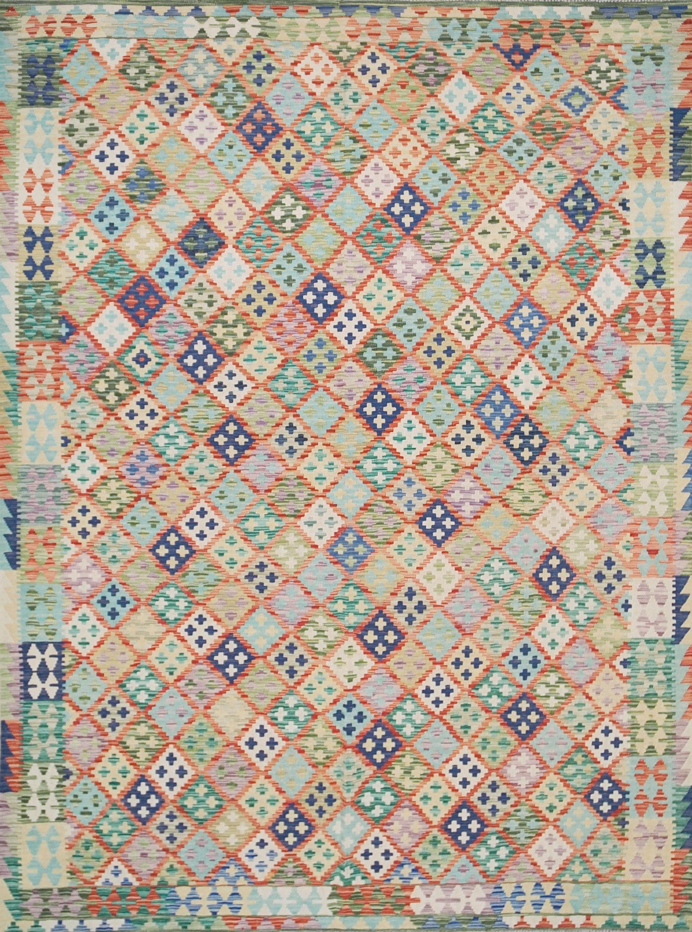 7x10 Ft Maimana Kilim Rug - Handmade Afghan Flat Weave