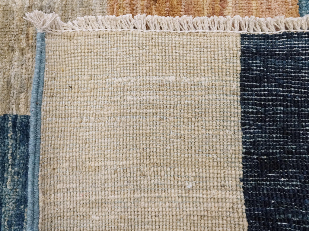 8x10 Ft Hand Knotted Colorful Gabbeh Rug - Geometric Design