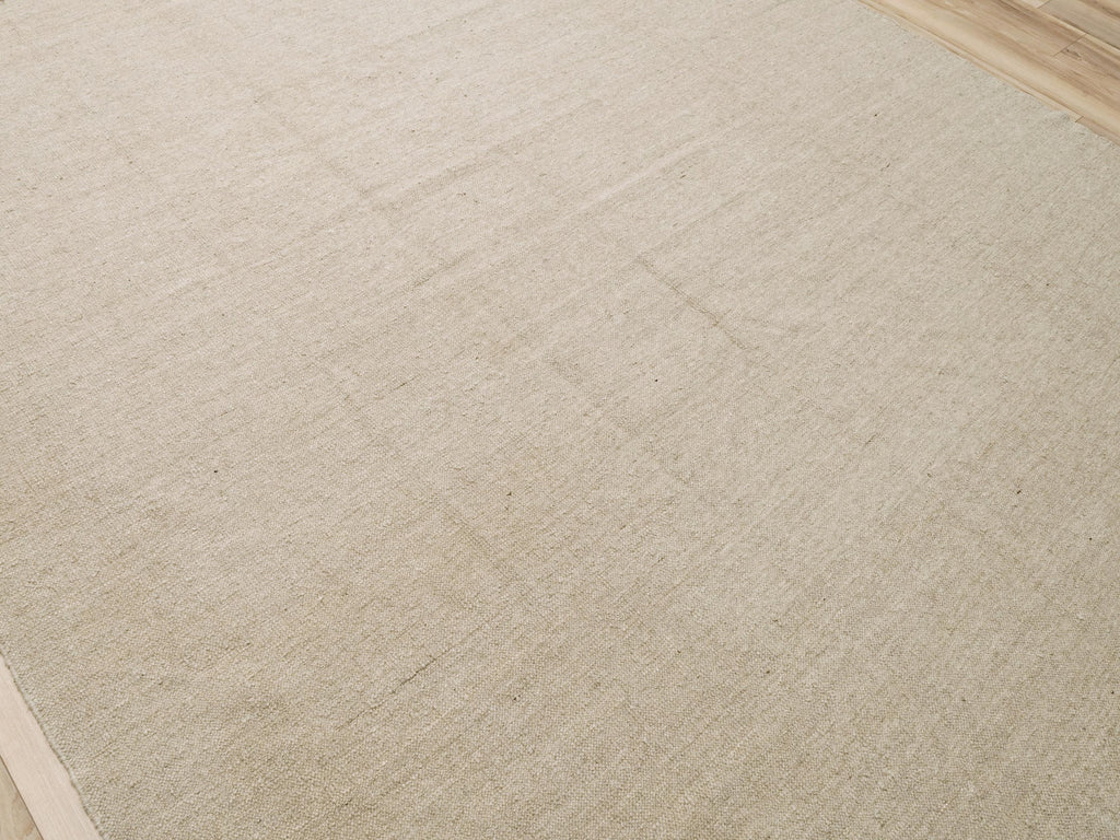 8x10 Ft Beige Kilim Rug - Handwoven Afghan Flatweave