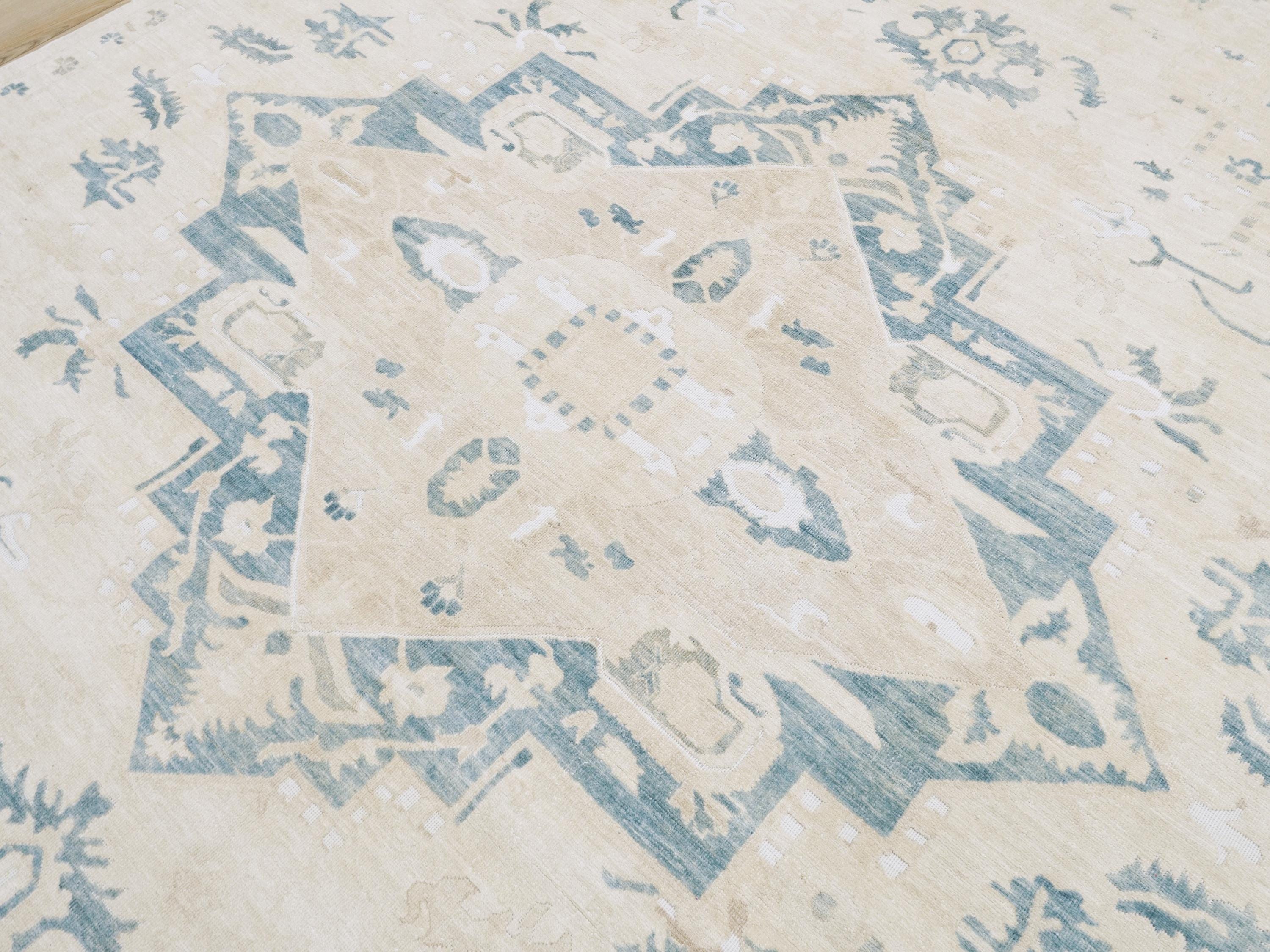 8x10 Ft White Serapi Rug - Hand Knotted Afghan Oriental Rug