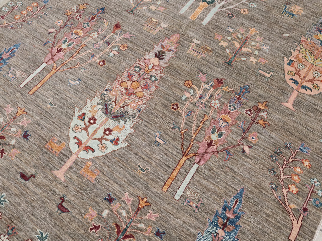 6x7 Ft Hand Knotted Tree of Life Rug - Afghan Wool Rug