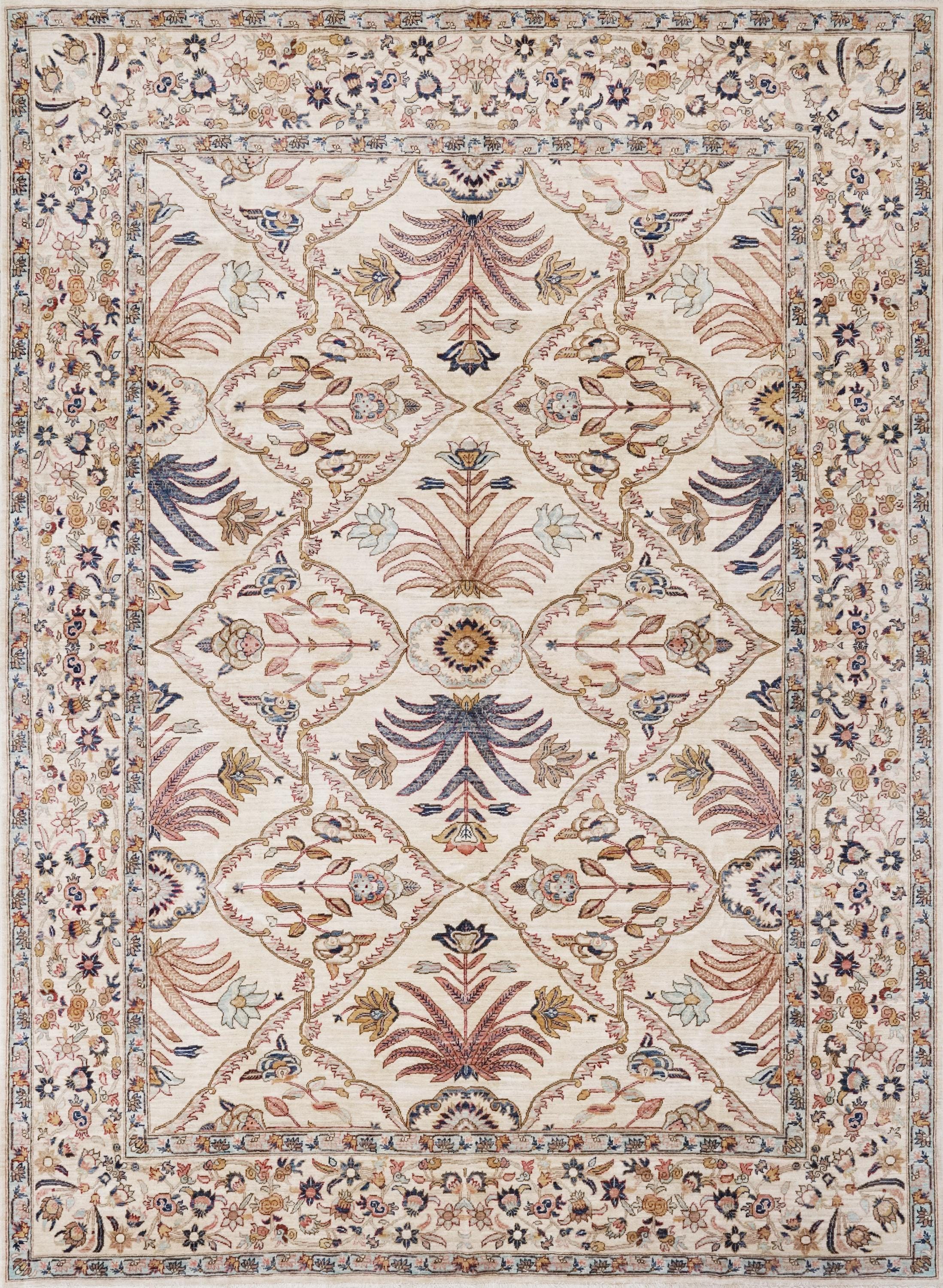 9x12 Ft Beige Serapi Rug - Hand Knotted Area Rug - Persian Design