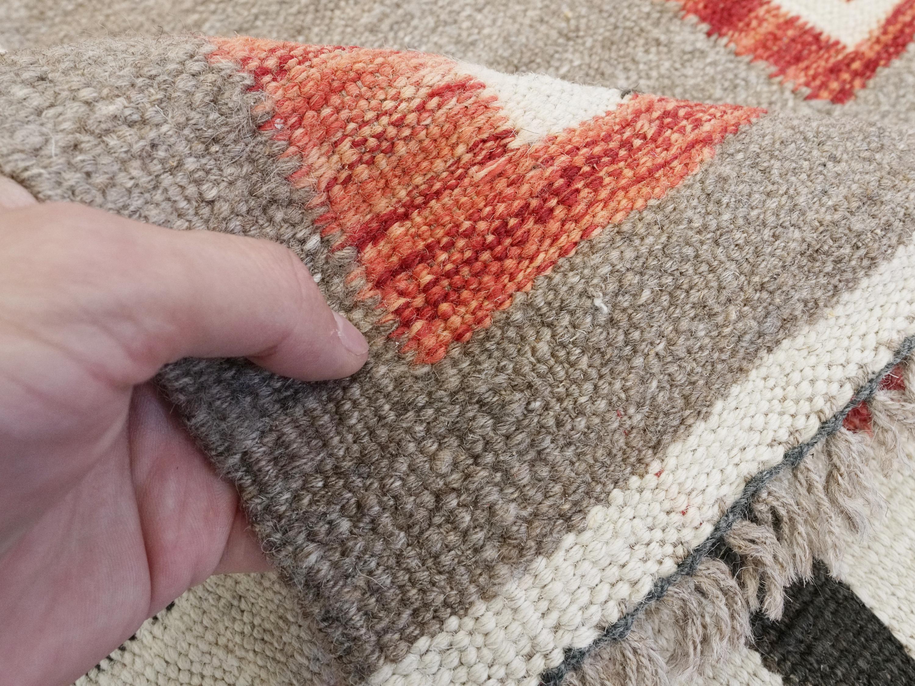 8x10 Ft Red Navajo Rug - Flat Weave Tribal Rug