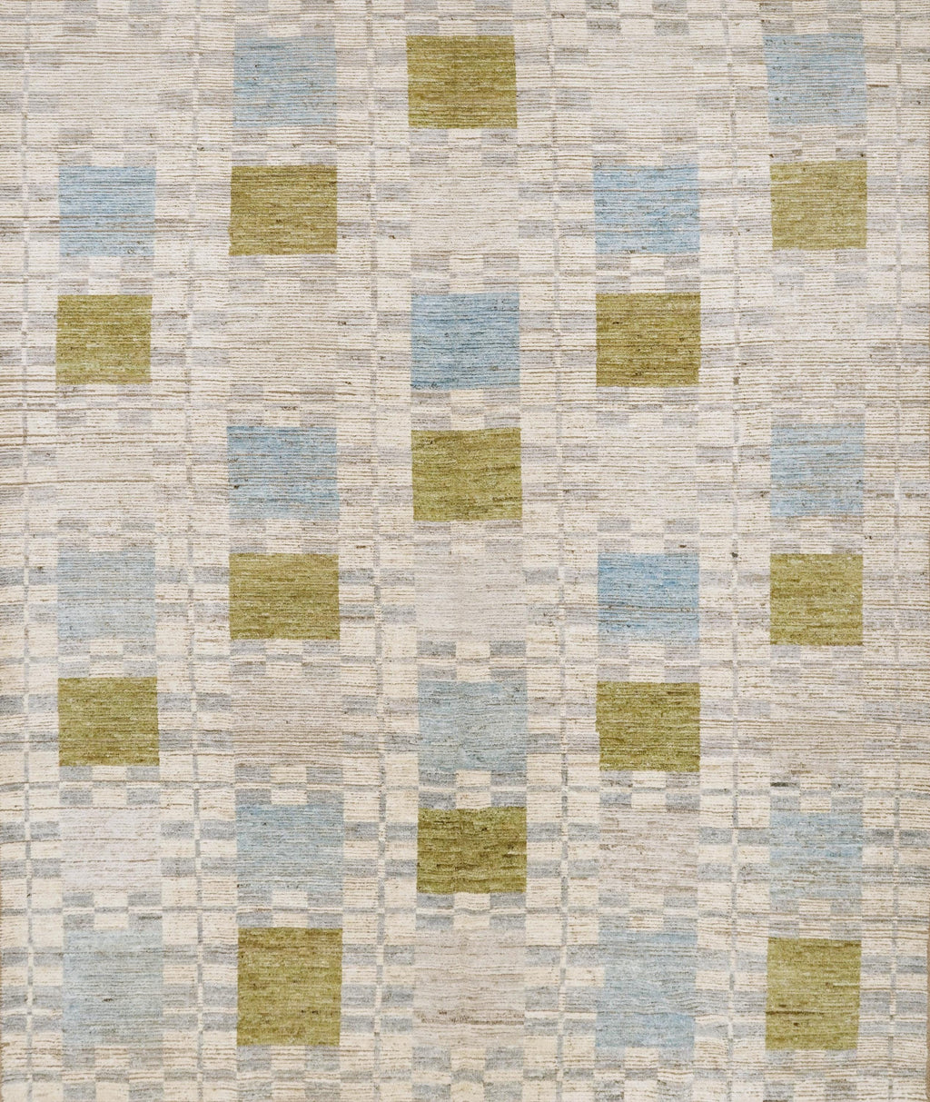 9x12 Ft Blue & Green Moroccan Rug - Afghan Wool Area Rug