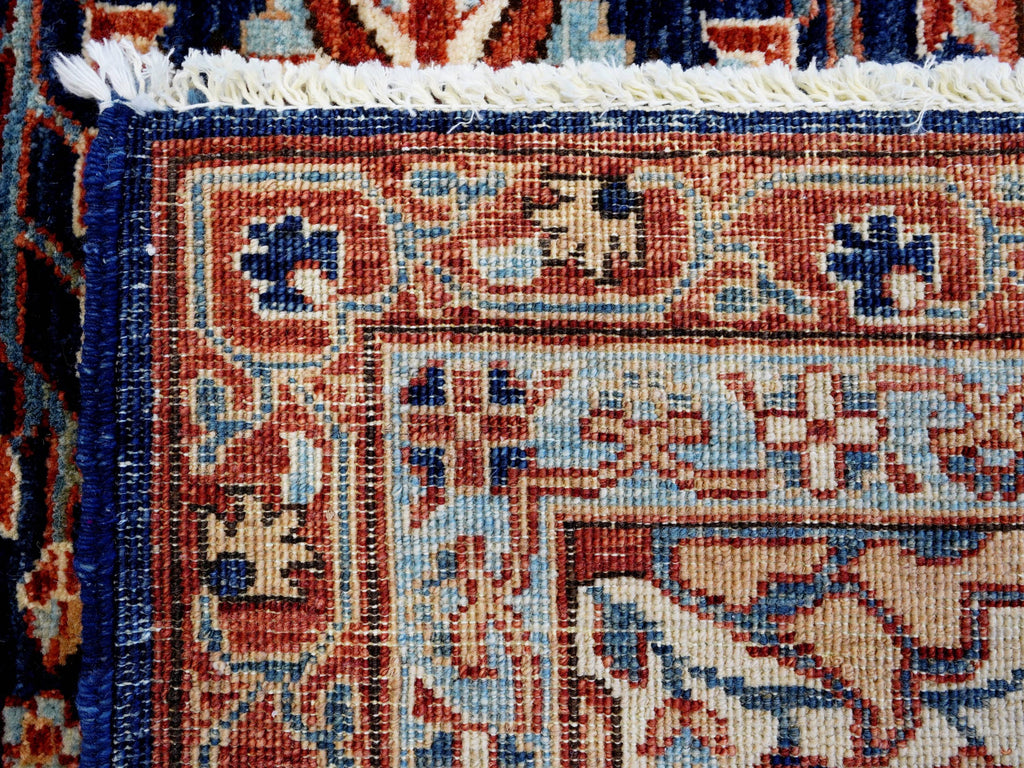 8x10 Ft Blue Bidjar Rug - Traditional Hand Knotted Rug - Persian Floral Design