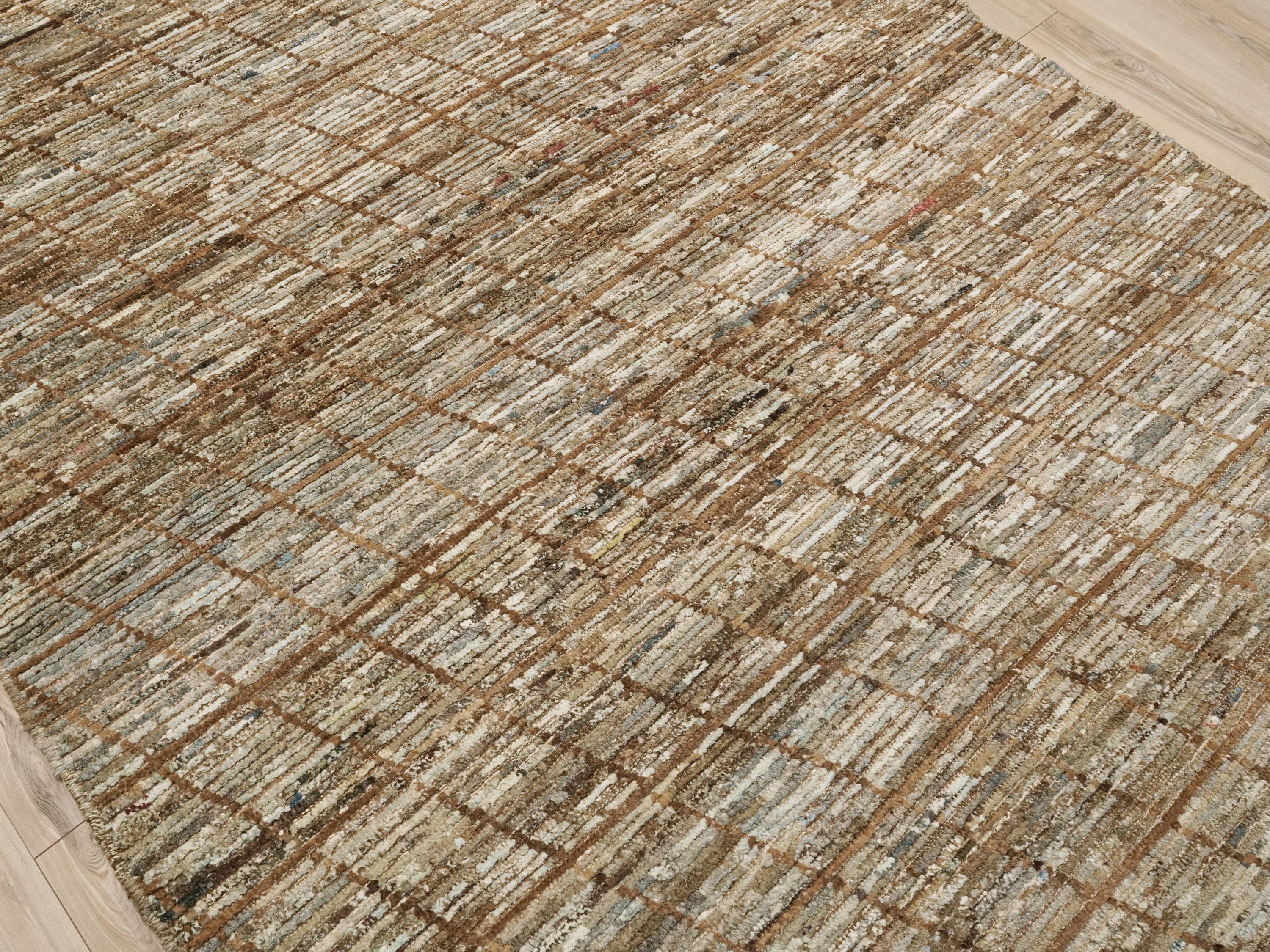 6x8 Ft Hand Knotted Moroccan Rug - Handmade Afghan Wool Rug