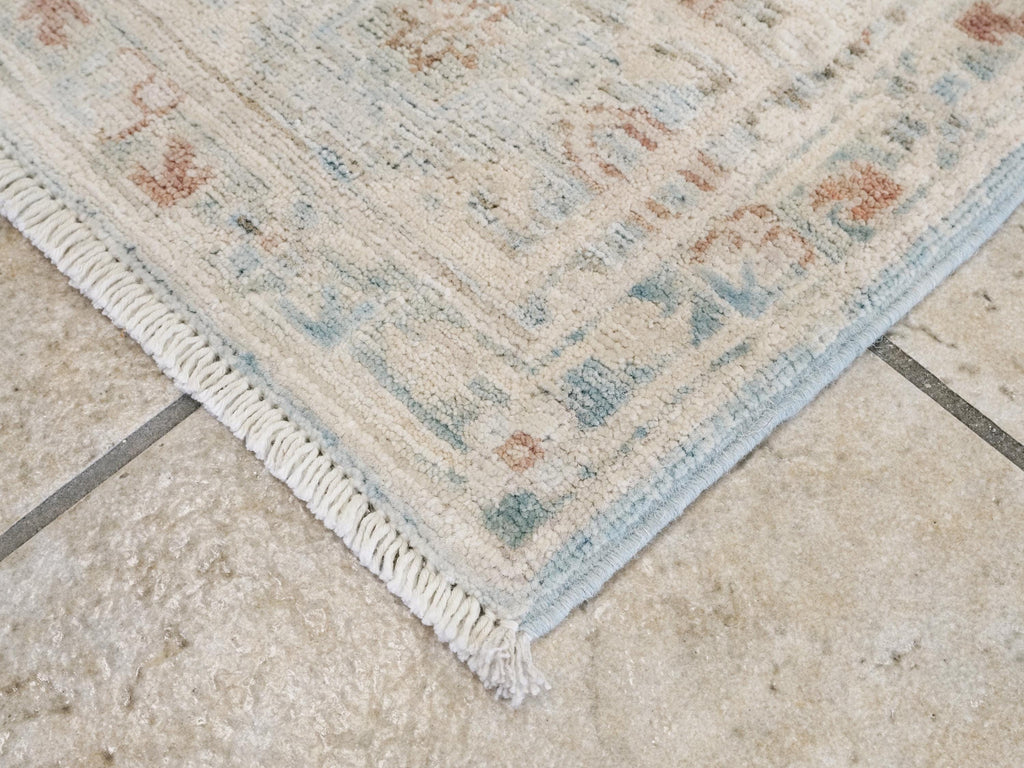 4x6 Ft Light Blue Serapi Rug - Afghan Handmade Oriental Rug